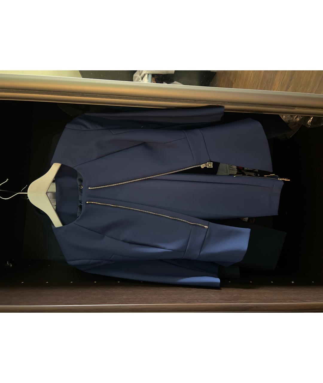 ELISABETTA FRANCHI Синий полиамидовый костюм с брюками, фото 2