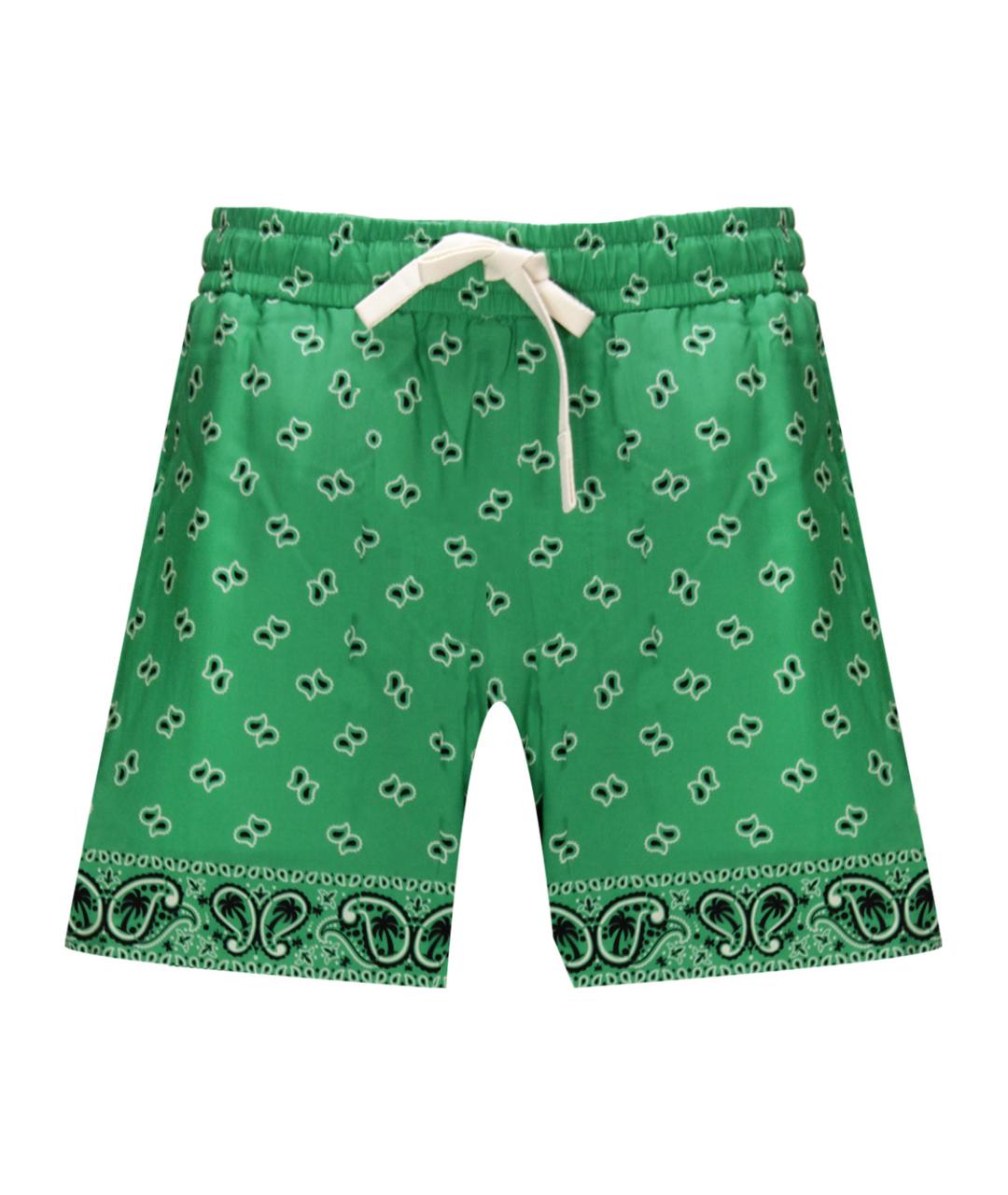 PALM ANGELS Зеленые хлопковые шорты, фото 1