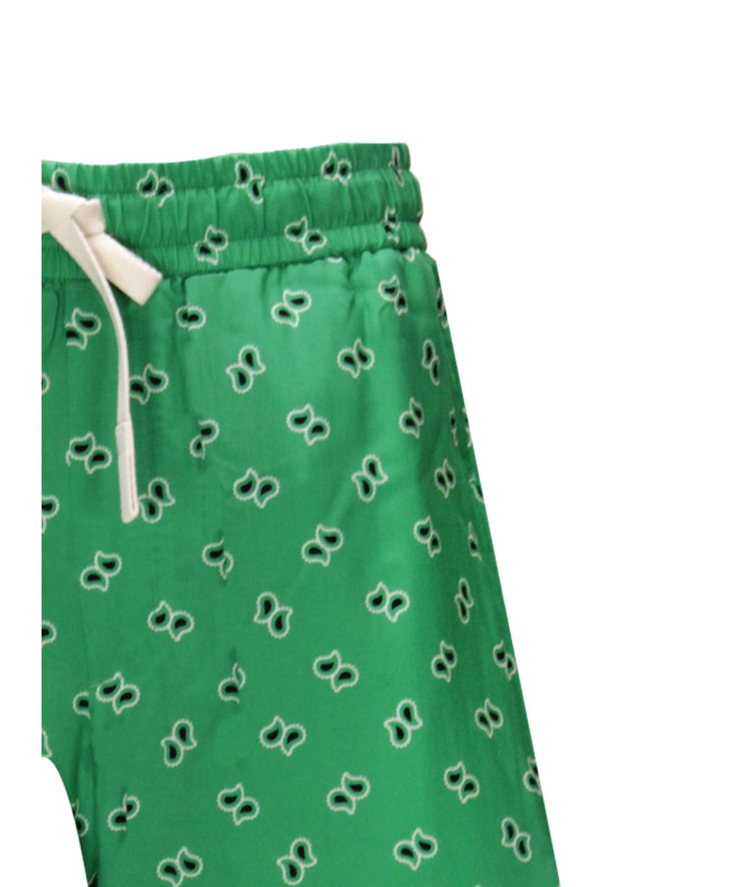 PALM ANGELS Зеленые хлопковые шорты, фото 2
