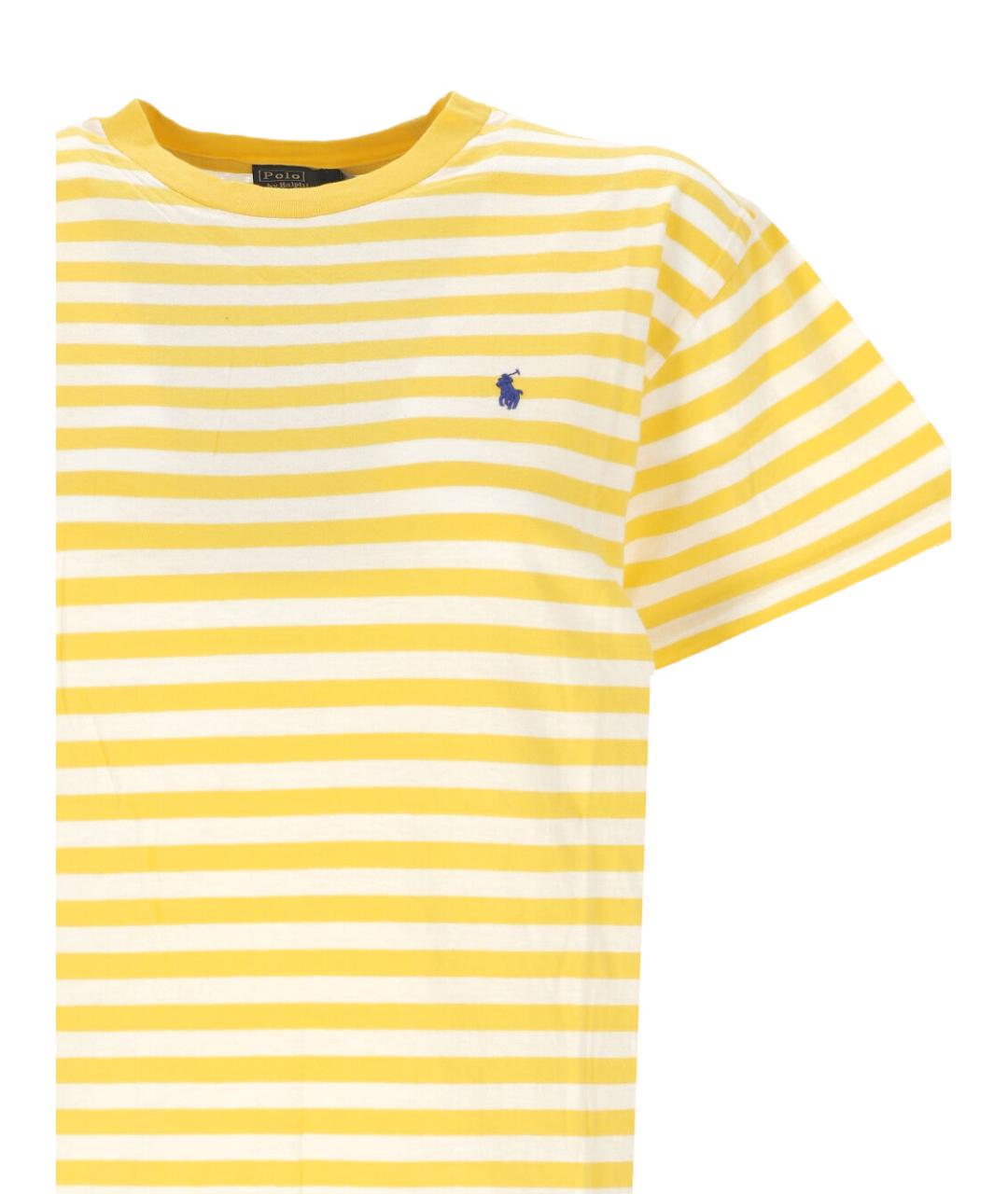 POLO RALPH LAUREN Желтая хлопковая футболка, фото 2