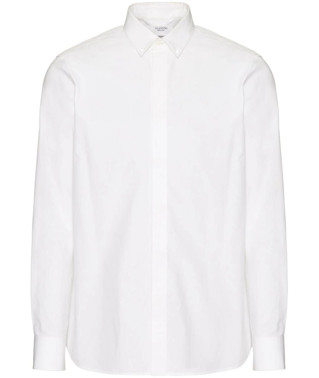 VALENTINO Белая хлопковая кэжуал рубашка, фото 1