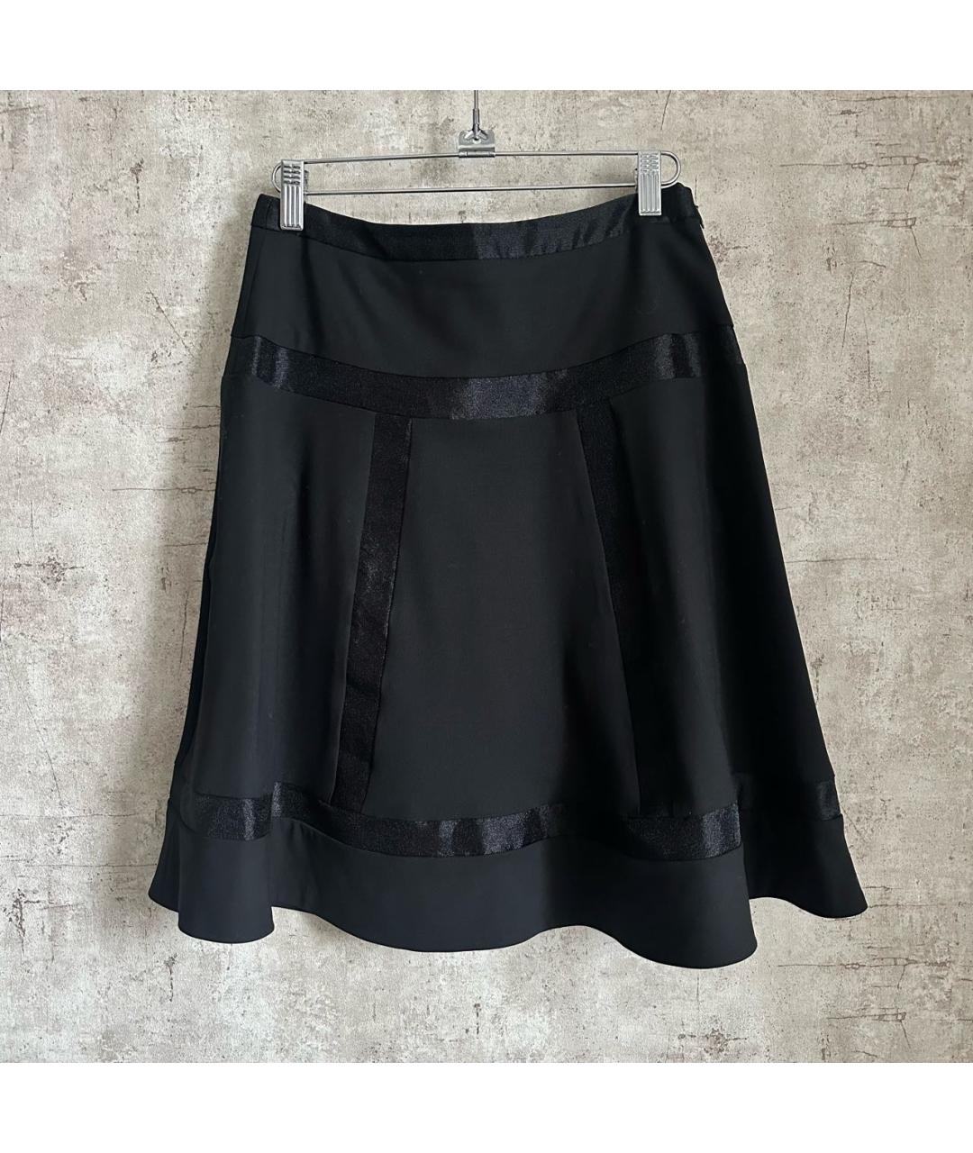 GIORGIO ARMANI Черная шелковая юбка мини, фото 9