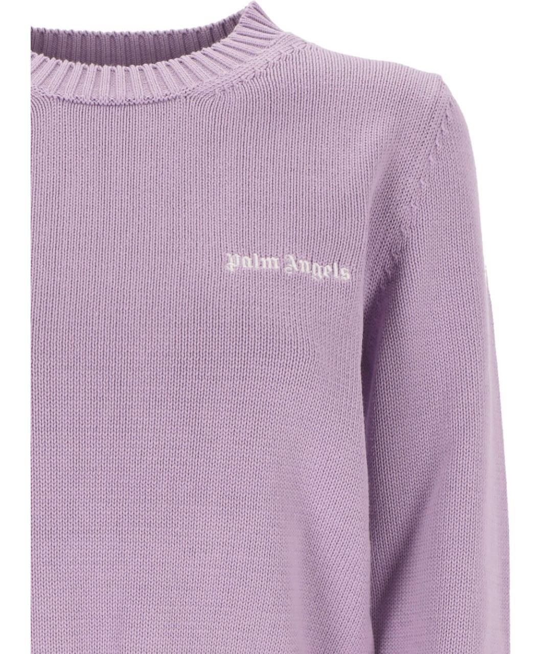 PALM ANGELS Фиолетовый хлопковый джемпер / свитер, фото 2