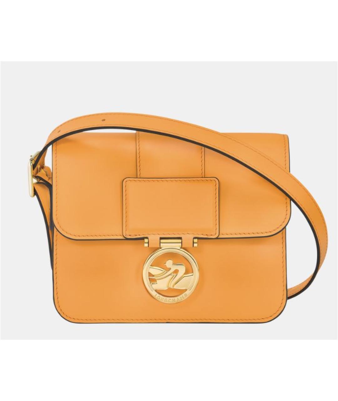 LONGCHAMP Оранжевая кожаная сумка через плечо, фото 2