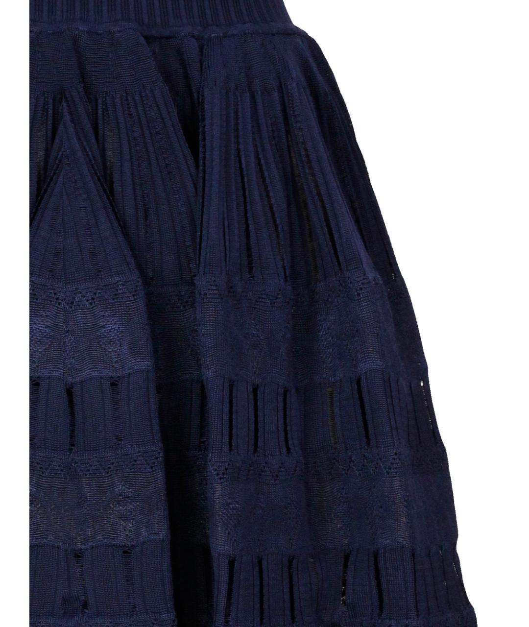 ALAIA Темно-синее вискозное платье, фото 2