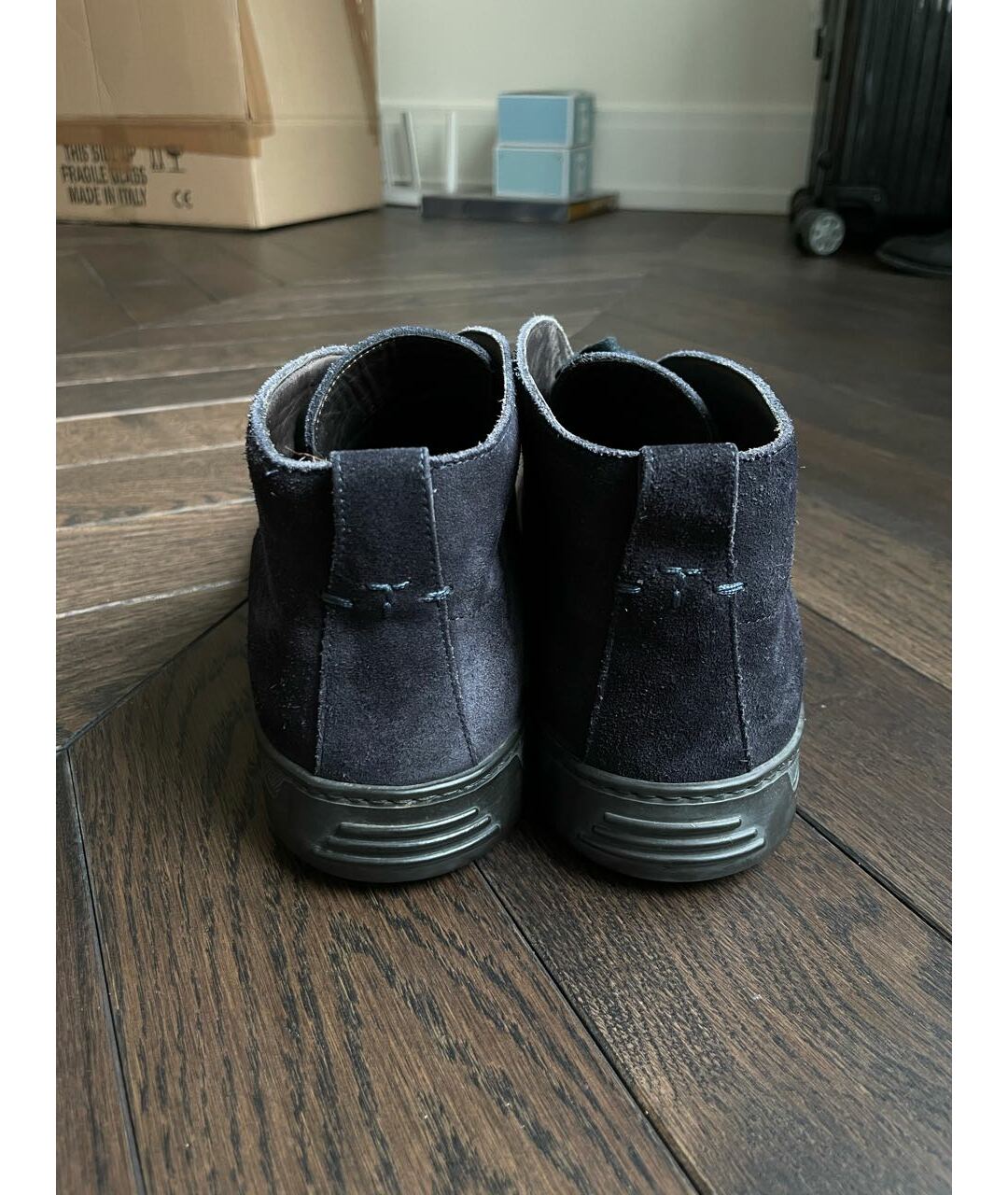 TOM FORD Темно-синие замшевые низкие ботинки, фото 4