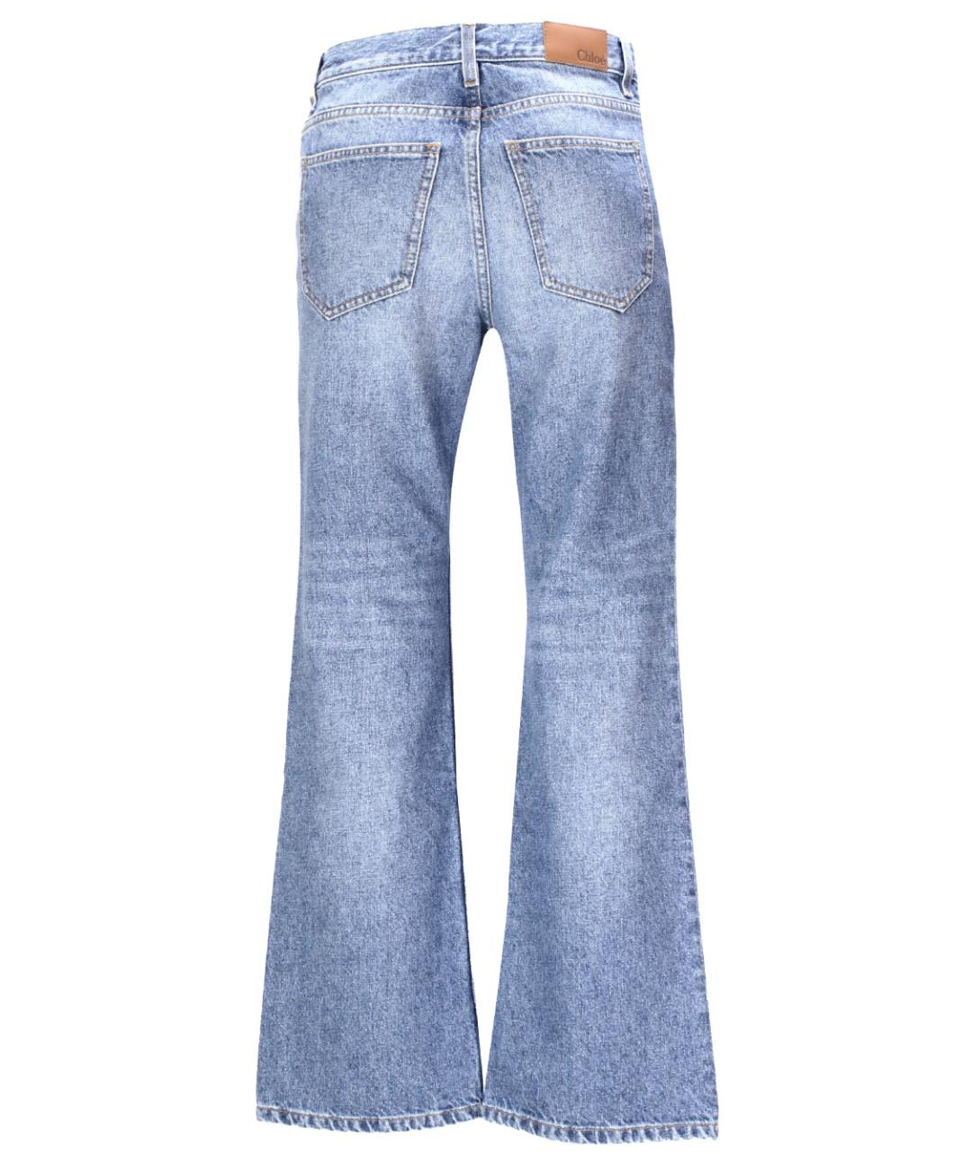 CHLOE Голубые хлопковые джинсы клеш, фото 3