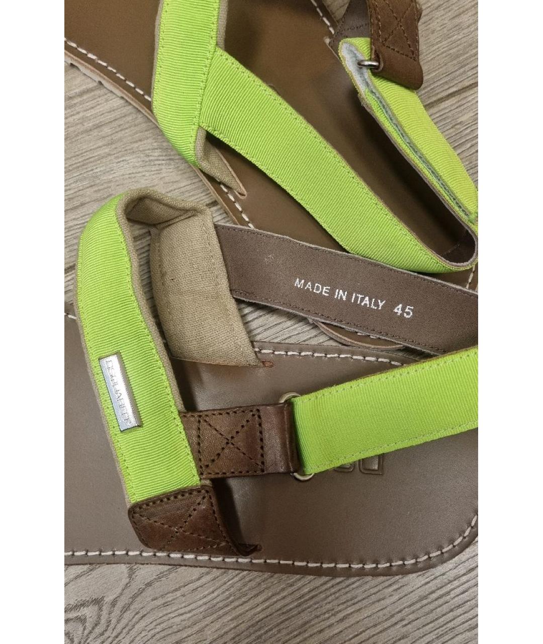 DSQUARED2 Зеленые кожаные сандалии, фото 5