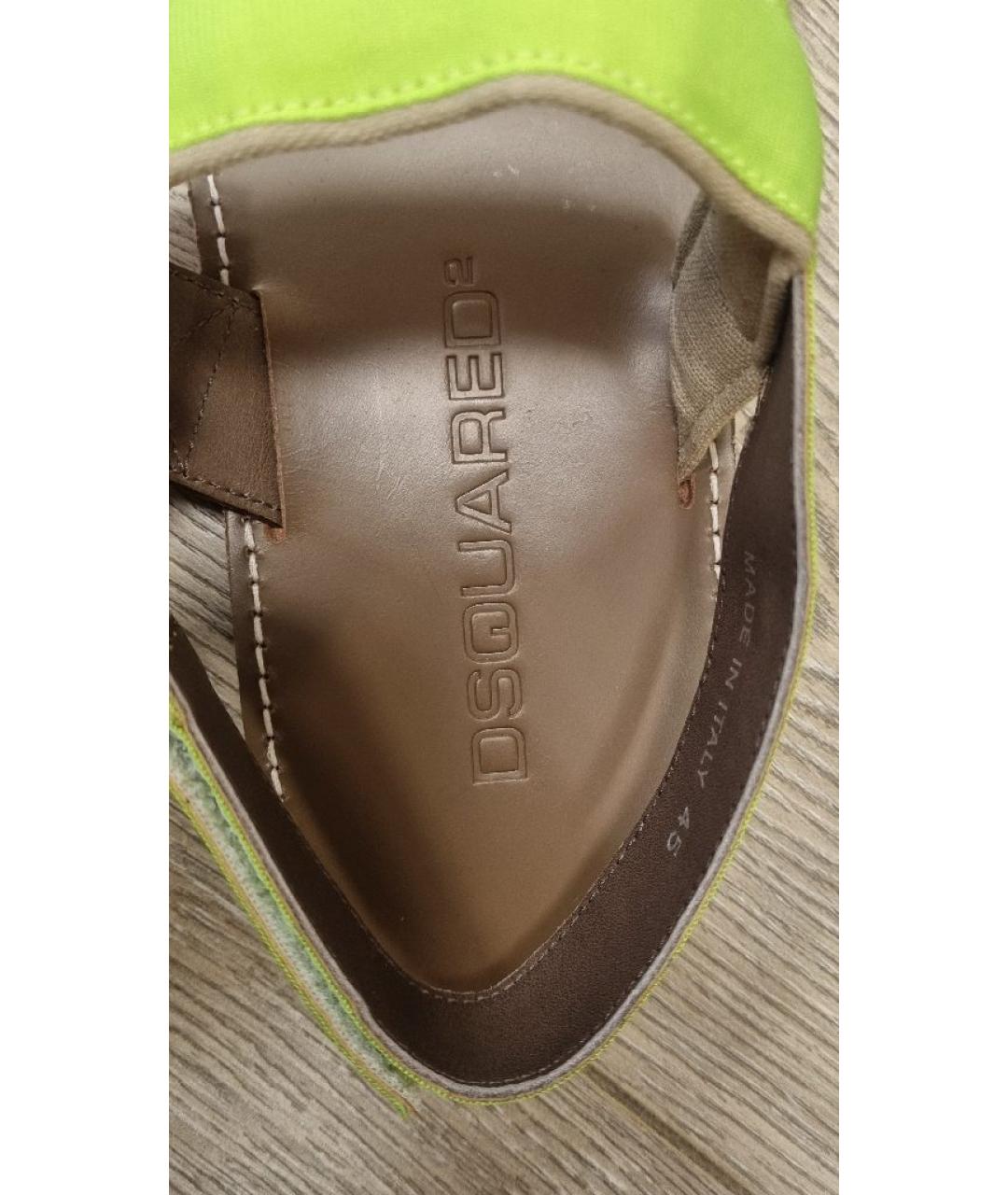 DSQUARED2 Зеленые кожаные сандалии, фото 6