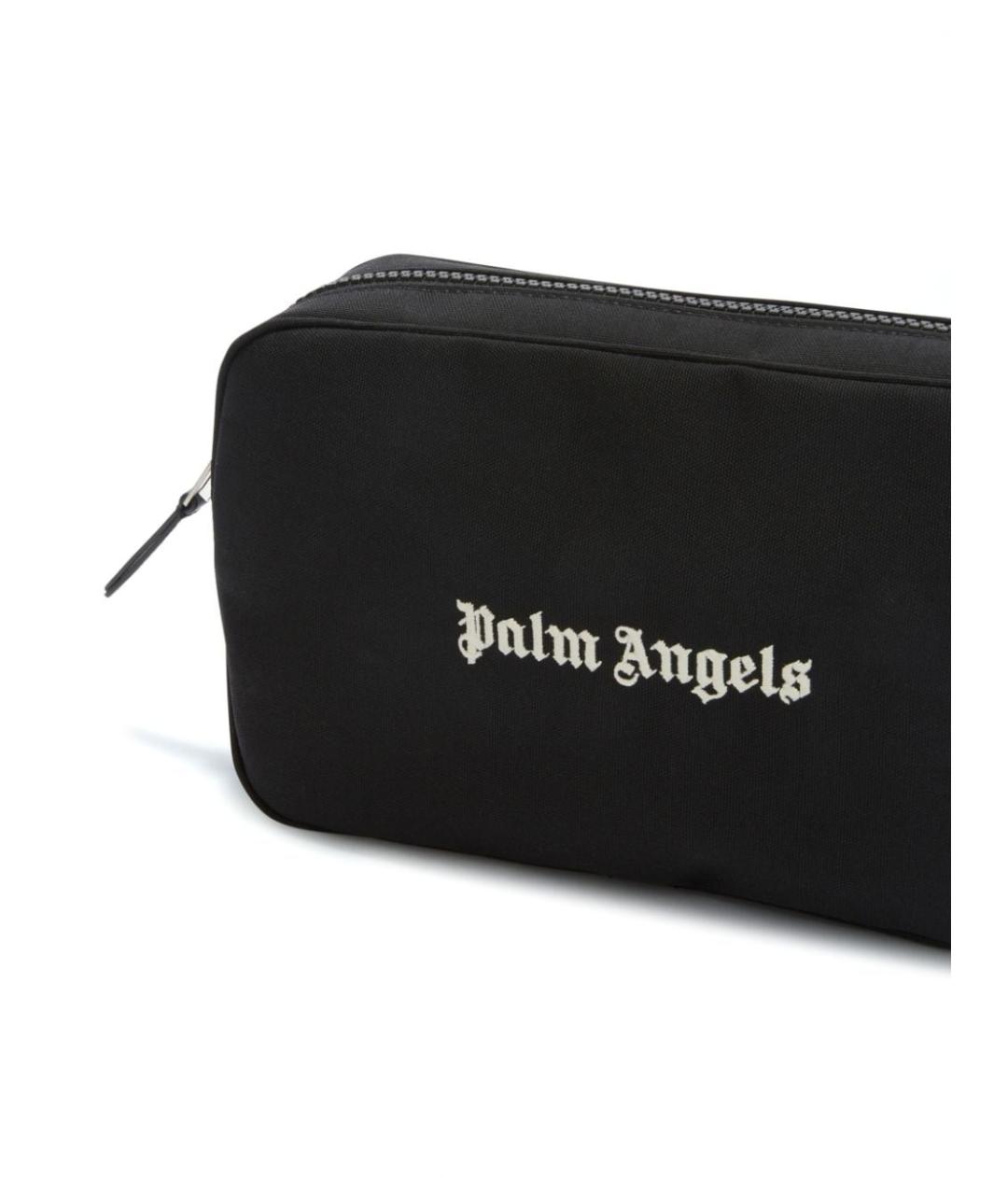PALM ANGELS Черная хлопковая сумка на плечо, фото 4