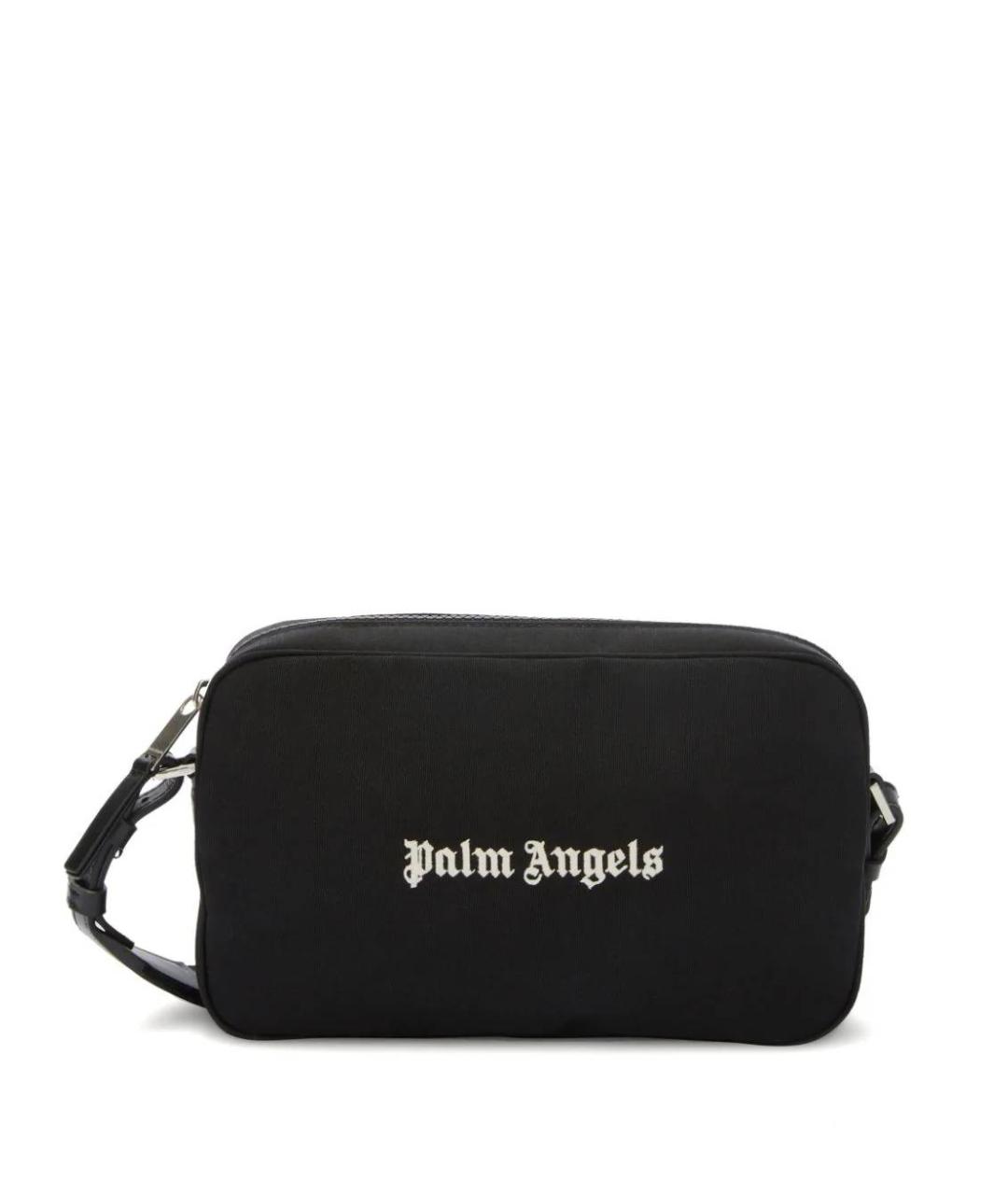 PALM ANGELS Черная хлопковая сумка на плечо, фото 1