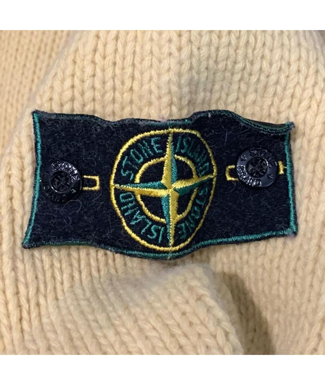STONE ISLAND Желтый шерстяной джемпер / свитер, фото 4