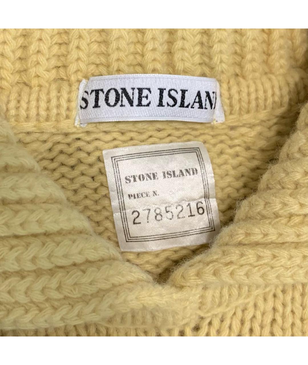 STONE ISLAND Желтый шерстяной джемпер / свитер, фото 3