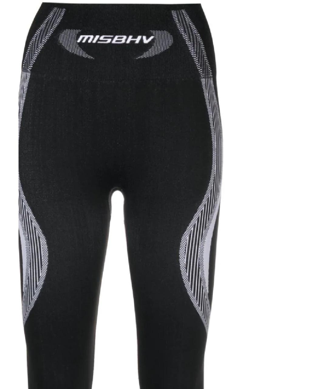 MISBHV Черные полиамидовые прямые брюки, фото 2