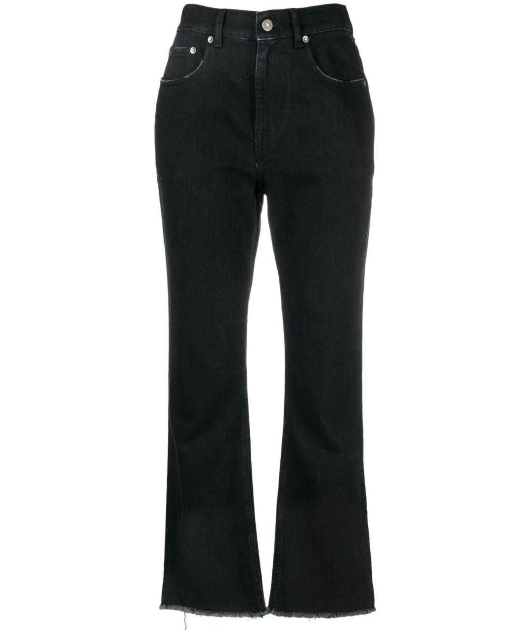 GOLDEN GOOSE DELUXE BRAND Черные хлопко-эластановые прямые джинсы, фото 1