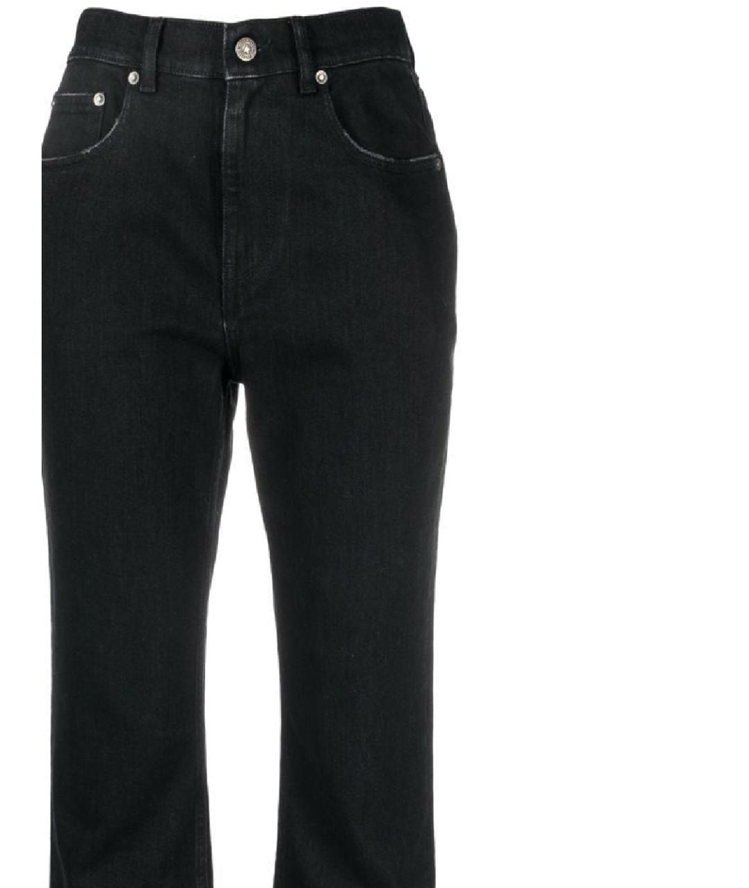 GOLDEN GOOSE DELUXE BRAND Черные хлопко-эластановые прямые джинсы, фото 4