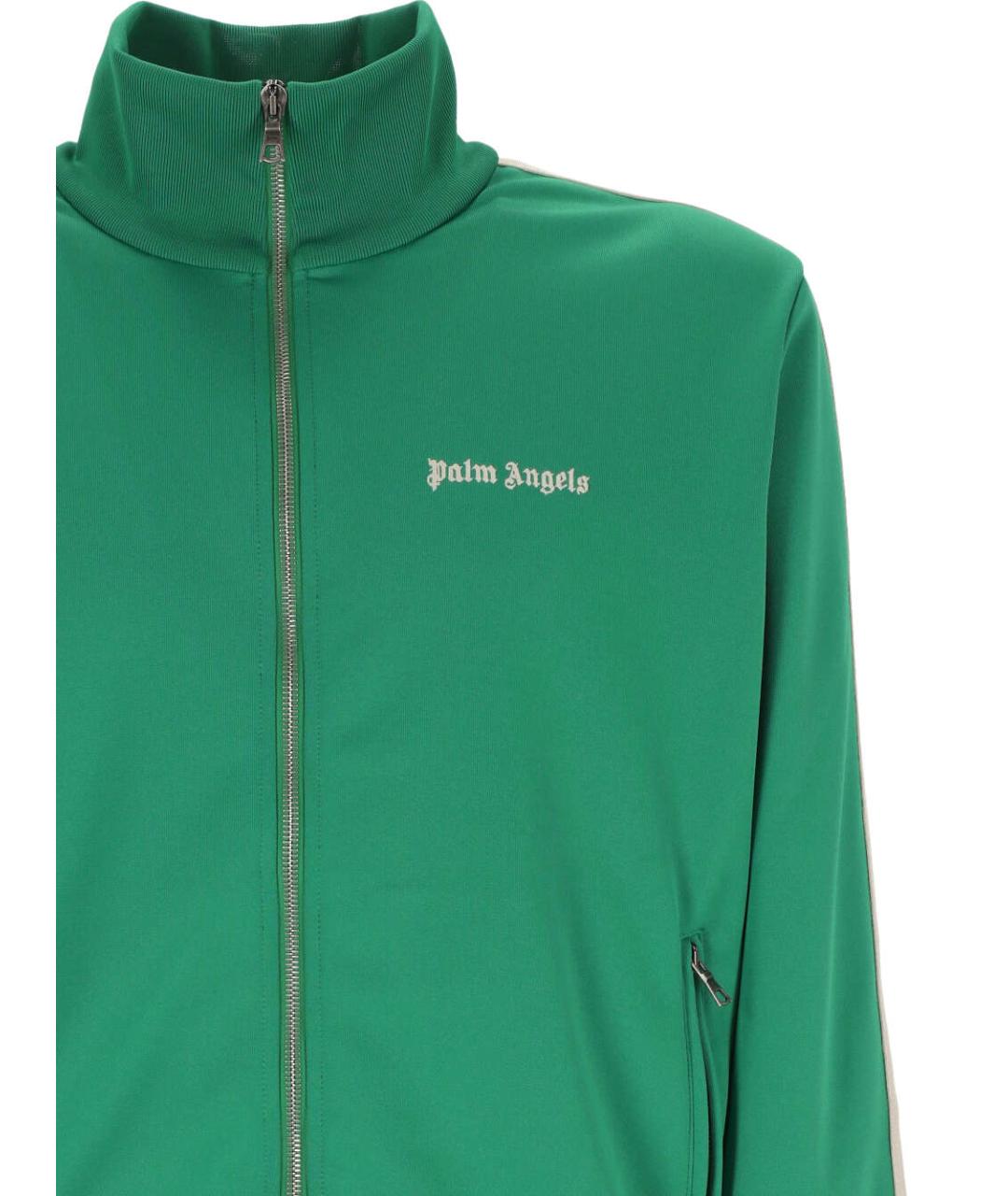 PALM ANGELS Зеленая полиэстеровая куртка, фото 2