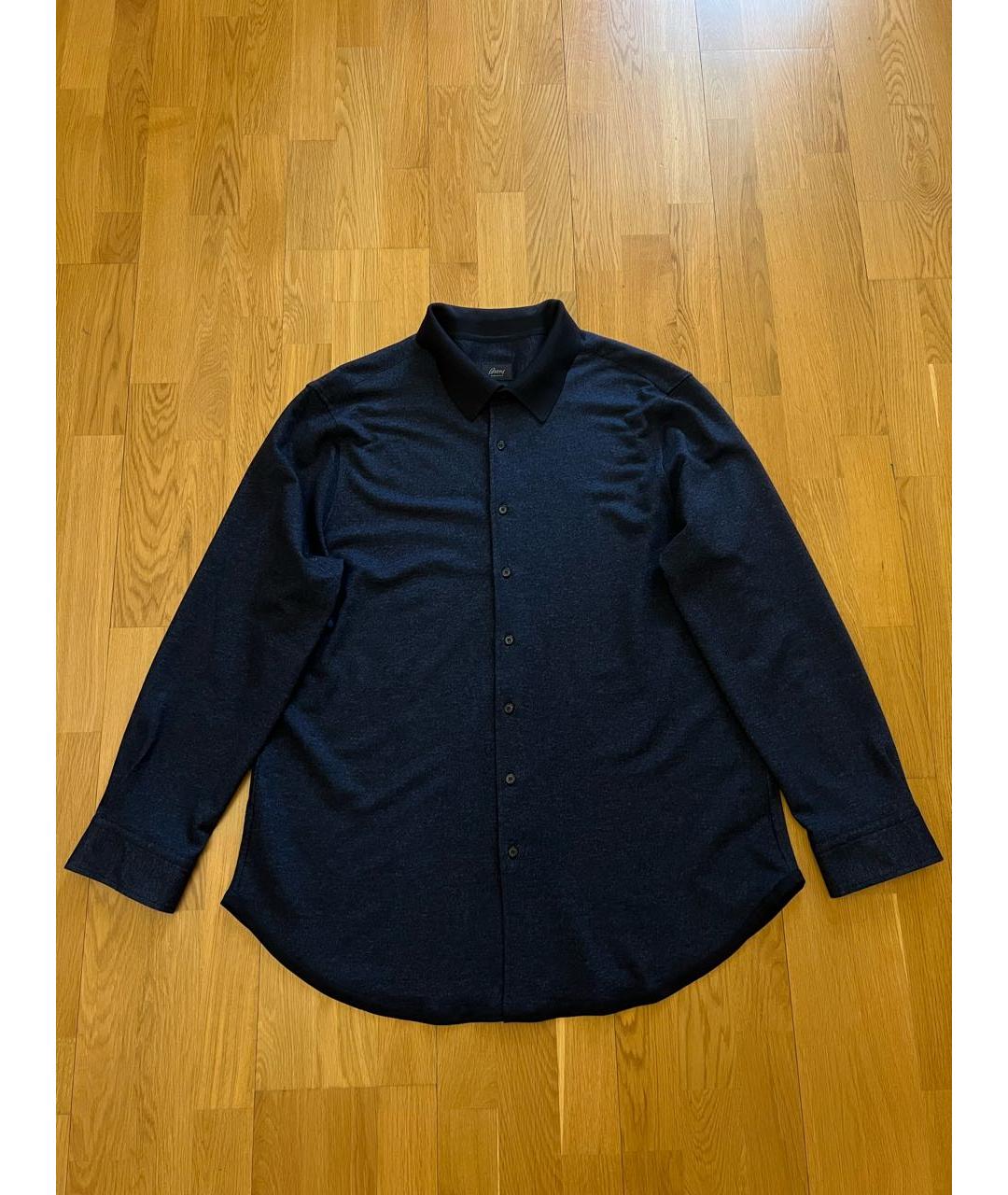 BRIONI Темно-синяя классическая рубашка, фото 9