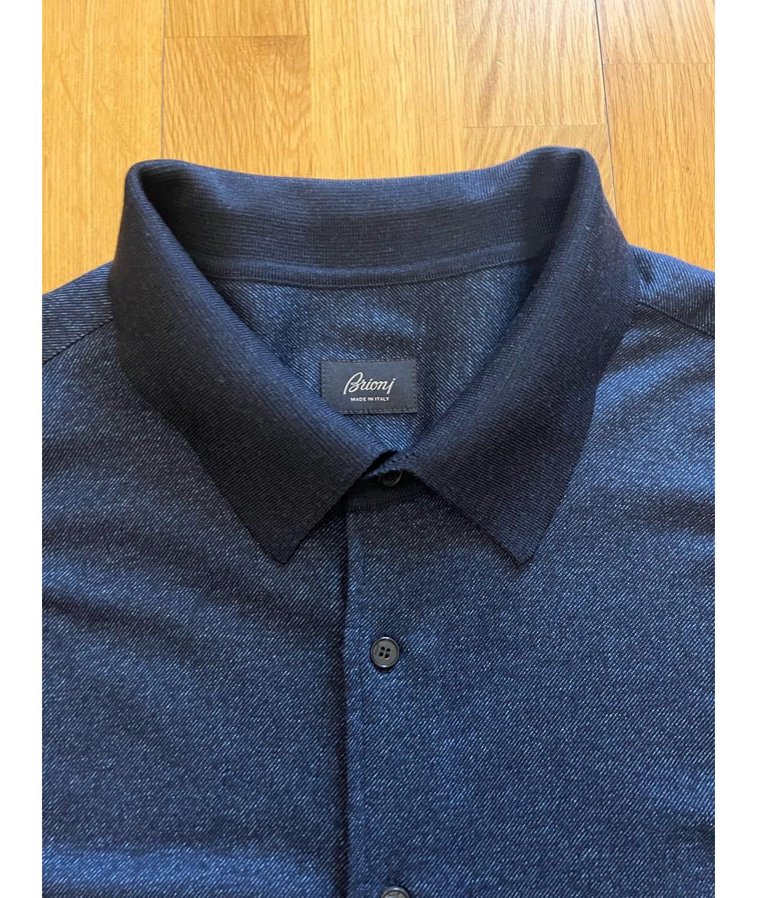 BRIONI Темно-синяя классическая рубашка, фото 3