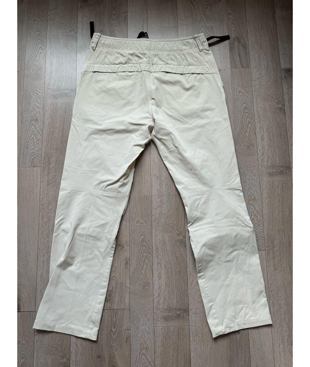 STONE ISLAND Бежевые полиамидовые повседневные брюки, фото 7