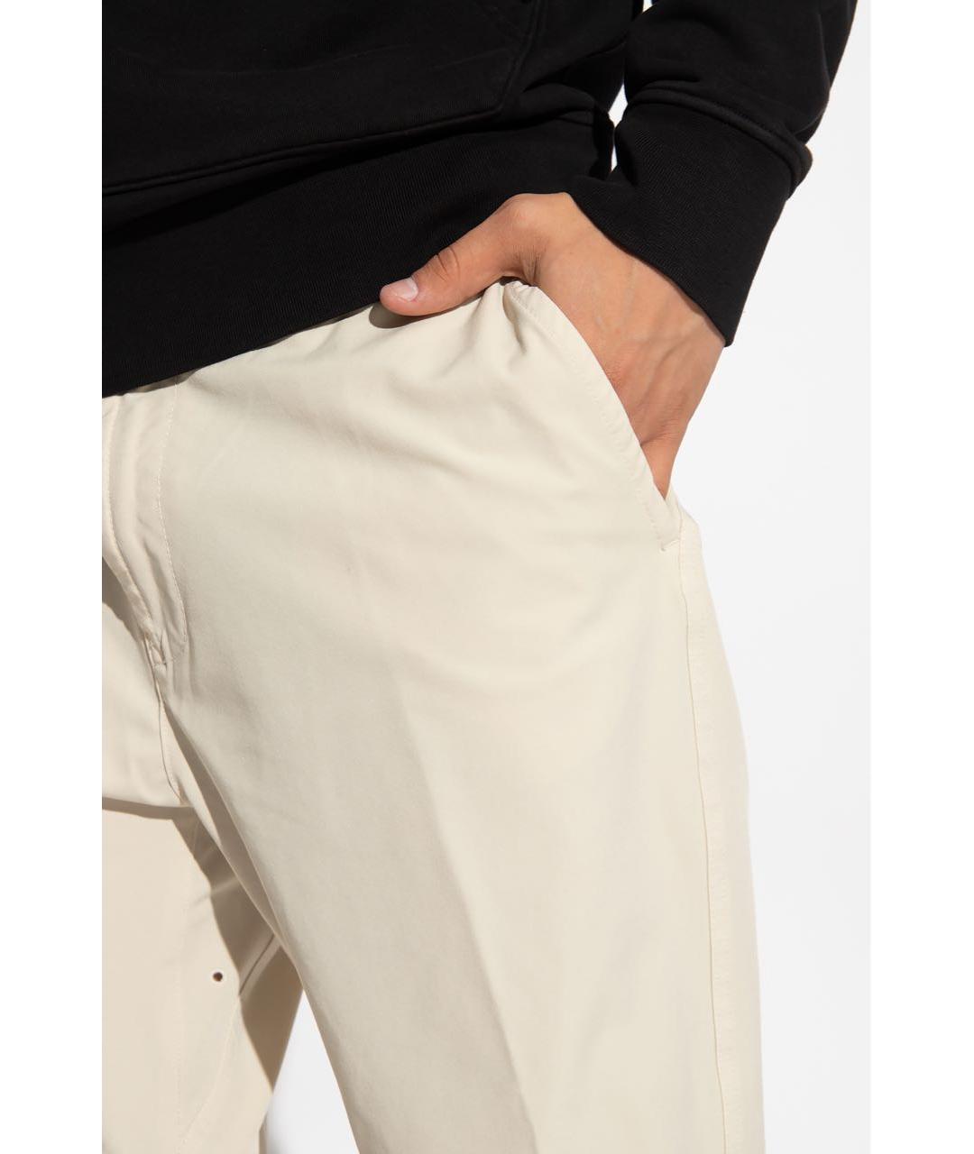 STONE ISLAND Бежевые полиамидовые повседневные брюки, фото 4