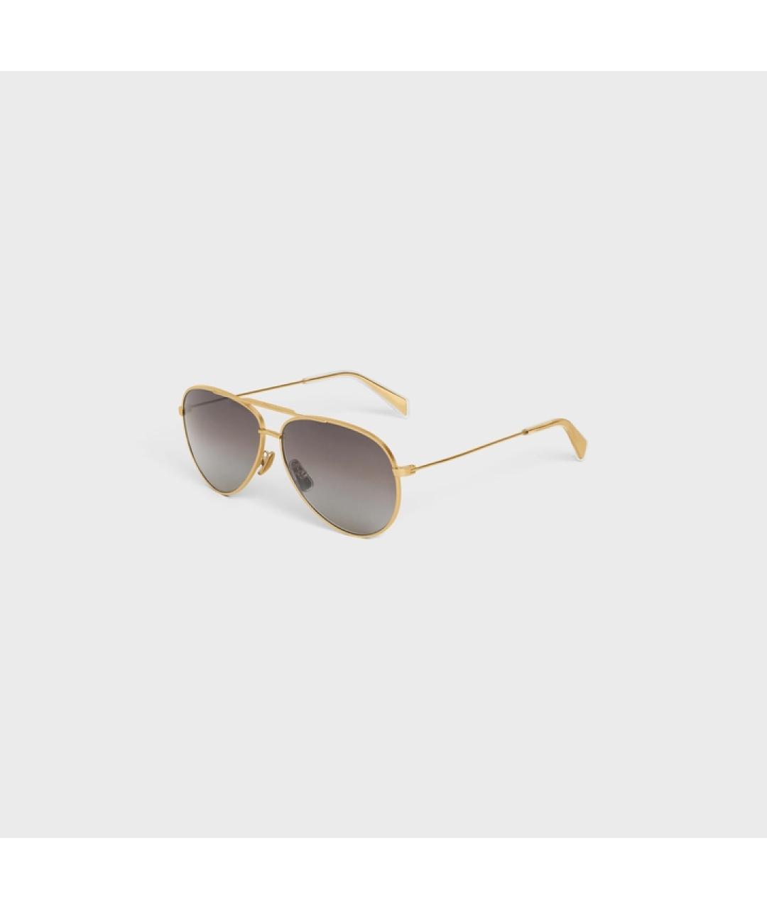CELINE PRE-OWNED Золотые металлические солнцезащитные очки, фото 2