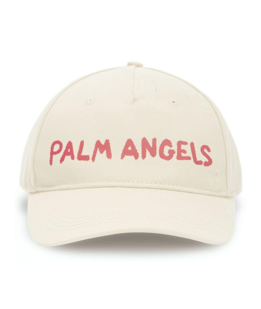 PALM ANGELS Бежевая хлопковая кепка/бейсболка, фото 1