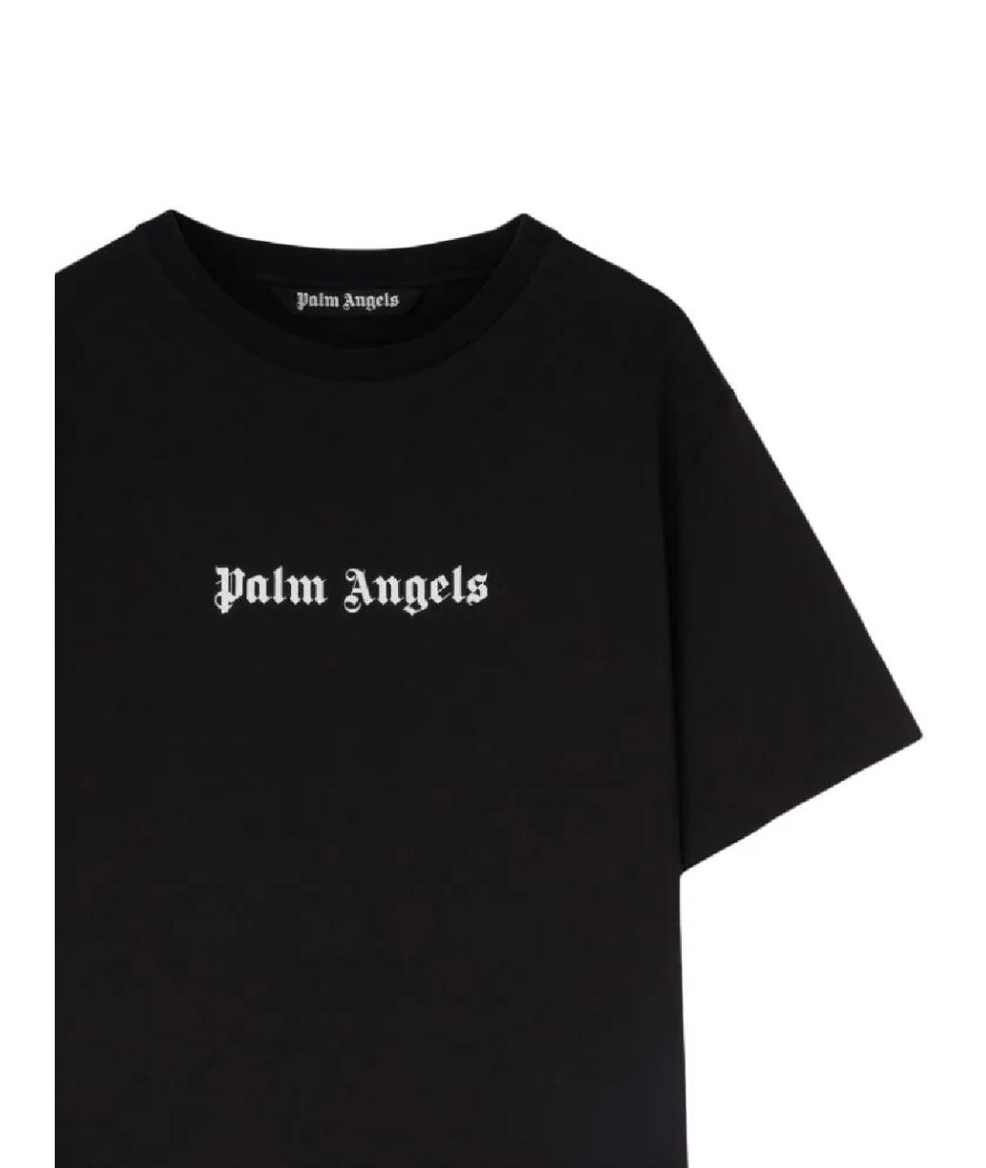 PALM ANGELS Черная хлопковая футболка, фото 2