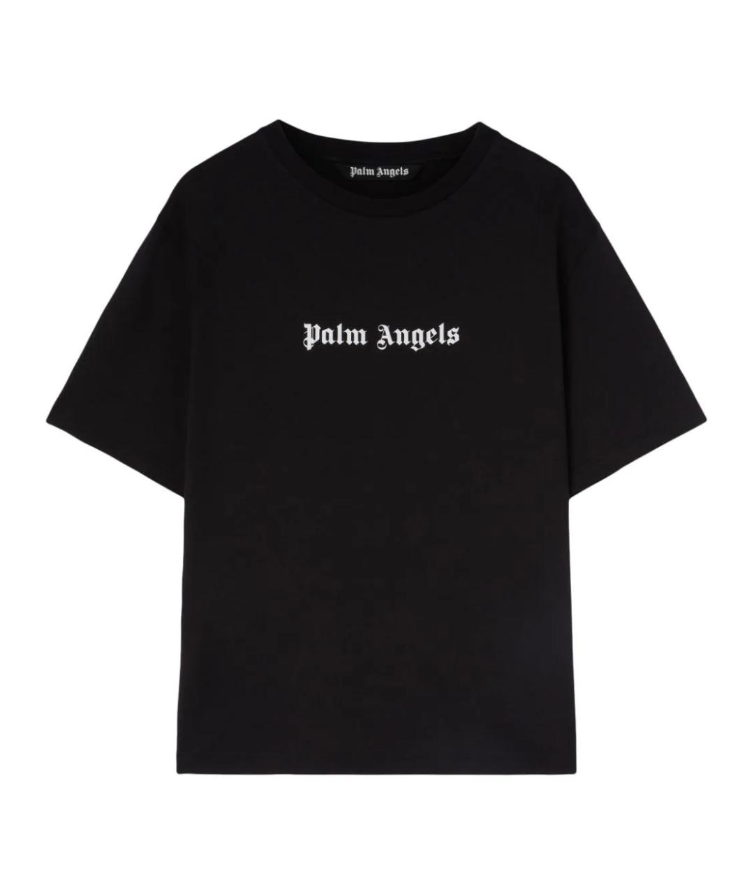 PALM ANGELS Черная хлопковая футболка, фото 1