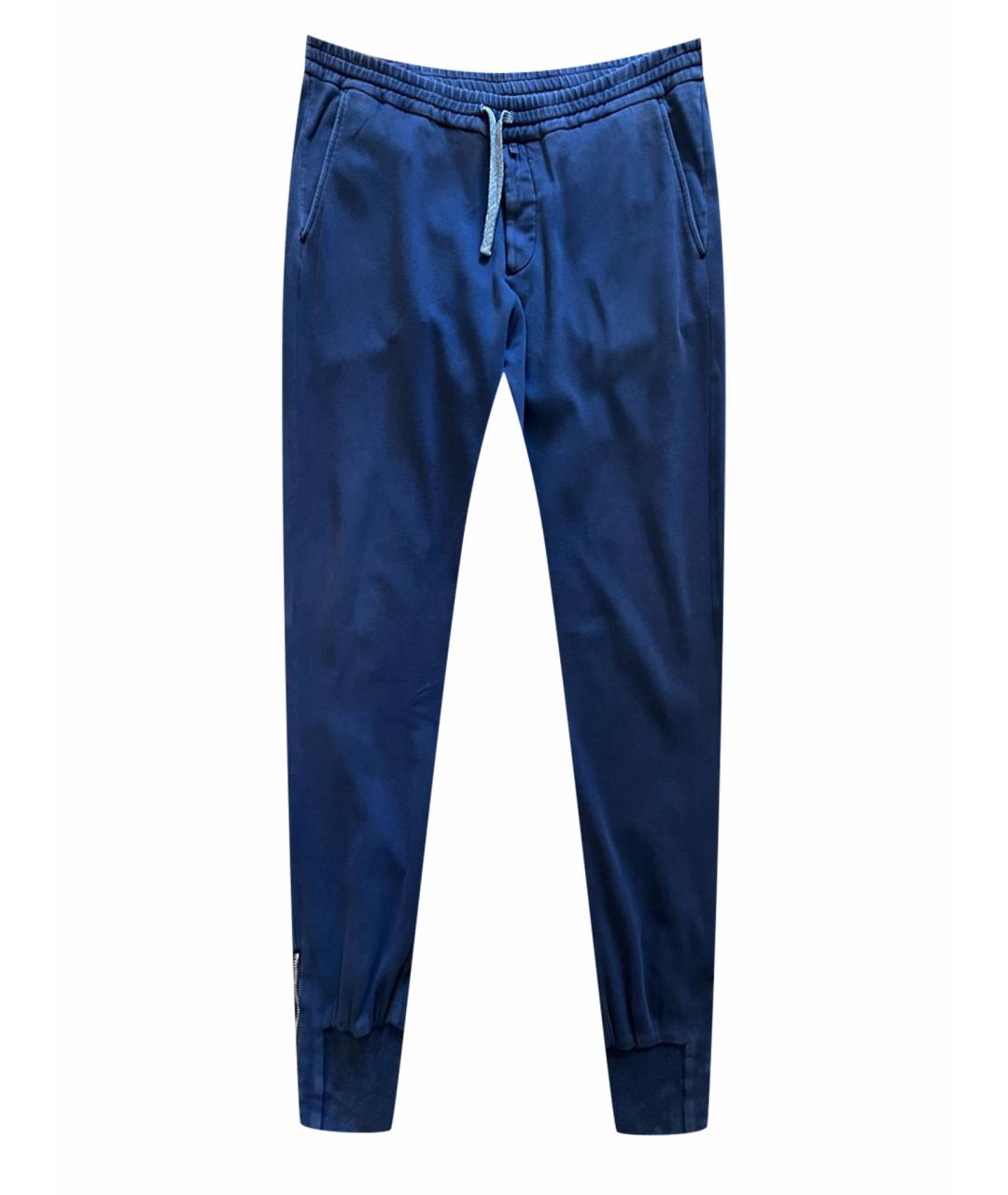 KITON Темно-синие хлопковые повседневные брюки, фото 1