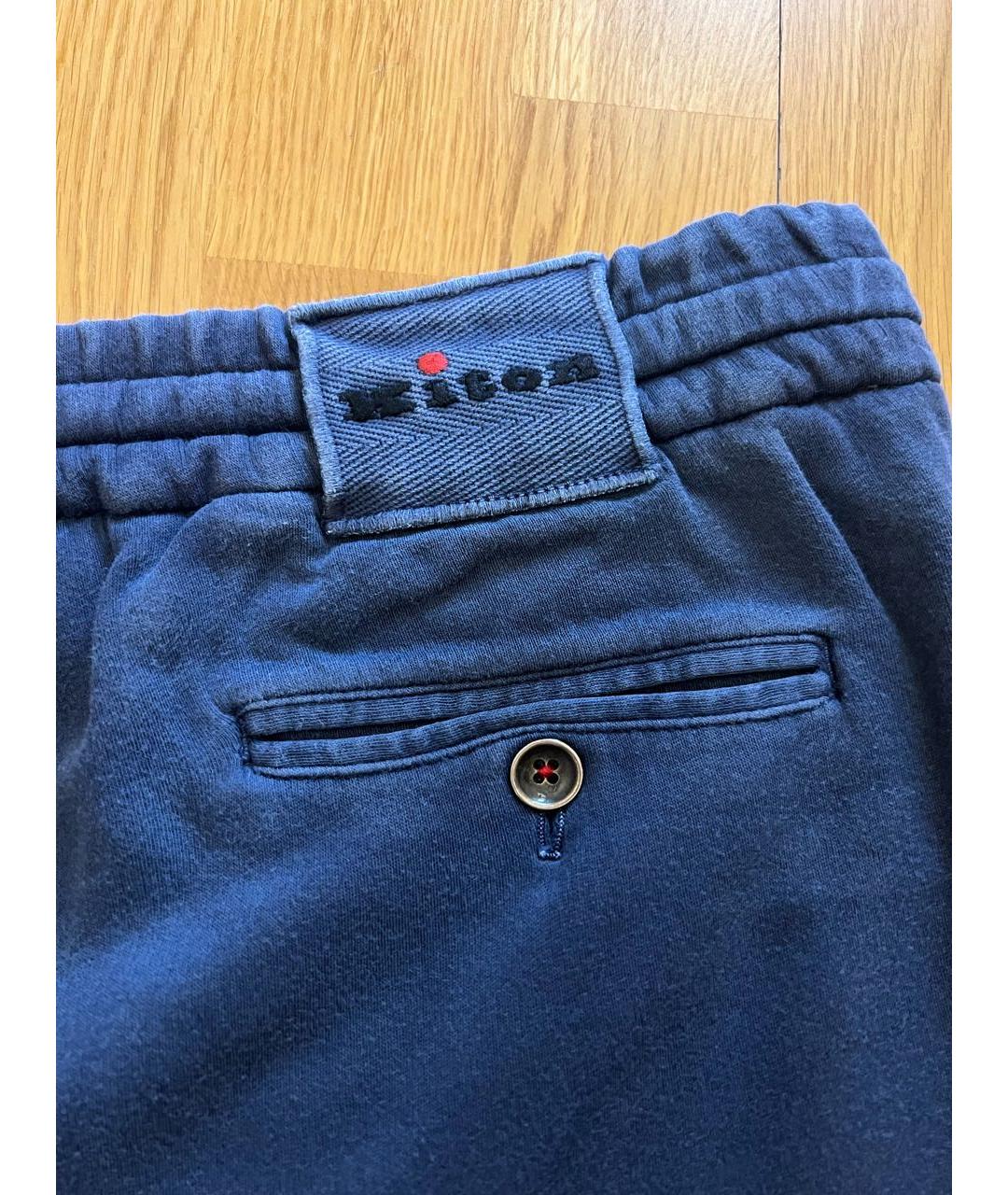 KITON Темно-синие хлопковые повседневные брюки, фото 7