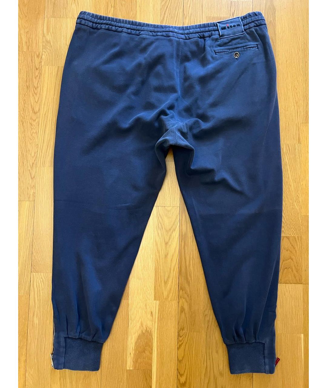 KITON Темно-синие хлопковые повседневные брюки, фото 2