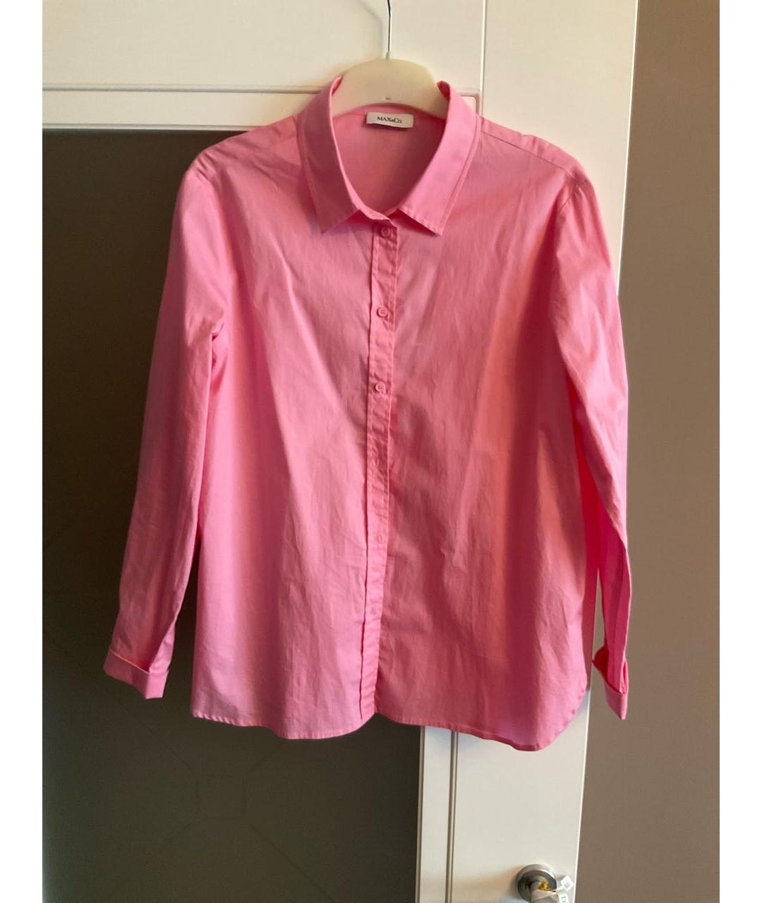 MAX&CO Розовая хлопковая рубашка, фото 7