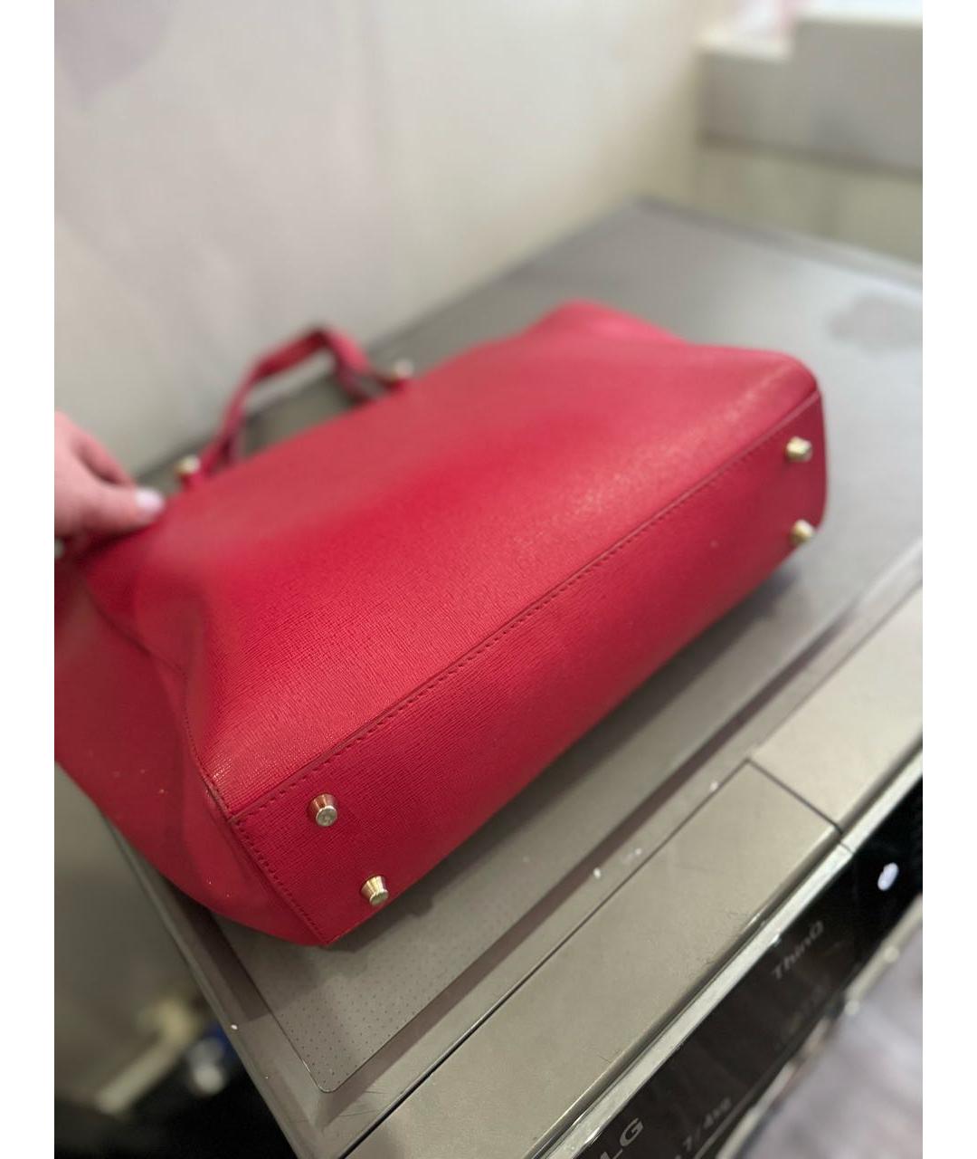 FURLA Красная сумка тоут из искусственной кожи, фото 5