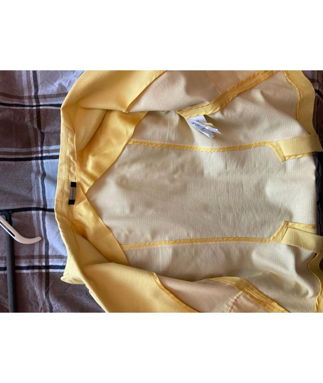 MAX&CO Желтый хлопковый жакет/пиджак, фото 5