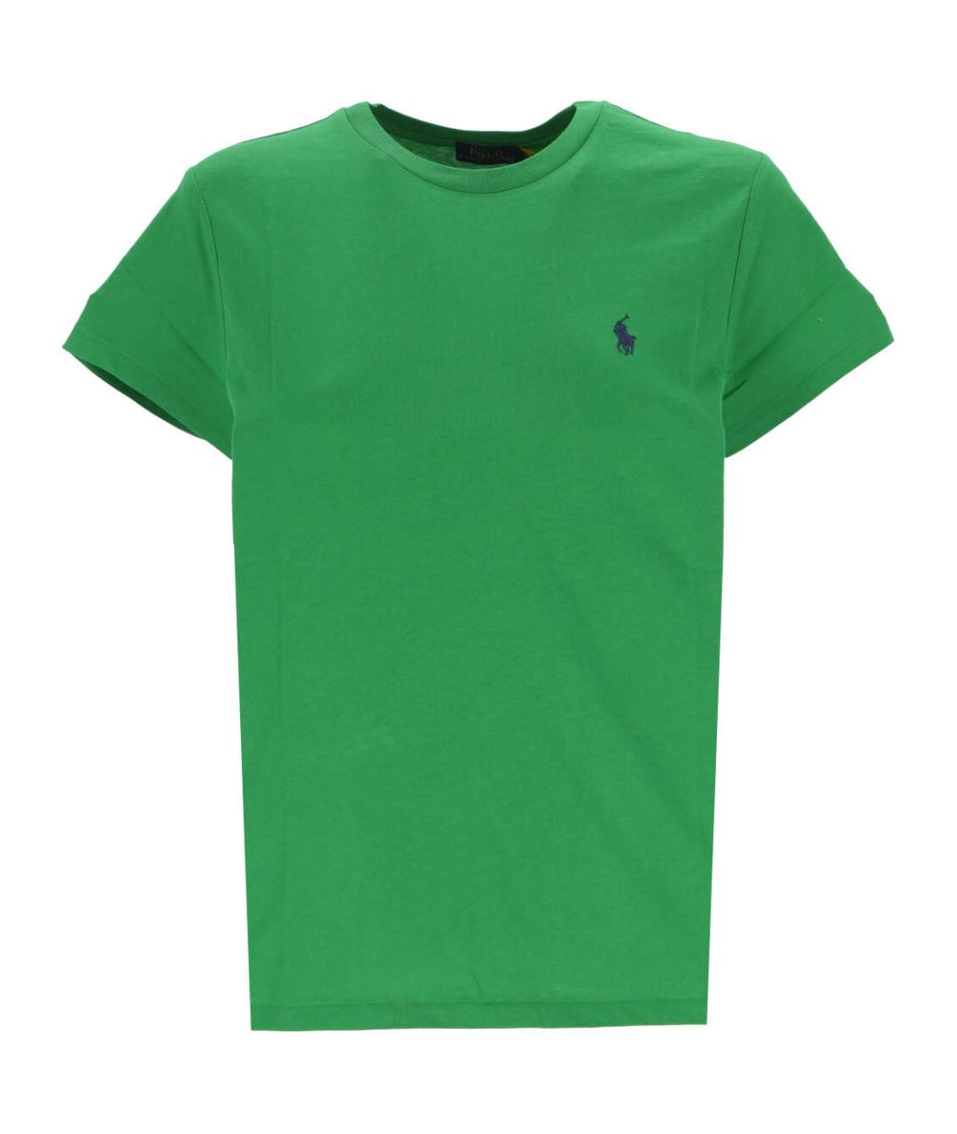 POLO RALPH LAUREN Зеленая хлопковая футболка, фото 1