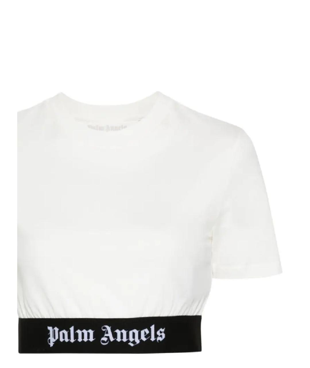 PALM ANGELS Белая хлопковая футболка, фото 2