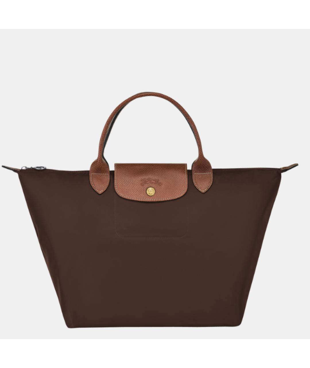 LONGCHAMP Коричневая синтетическая сумка тоут, фото 2