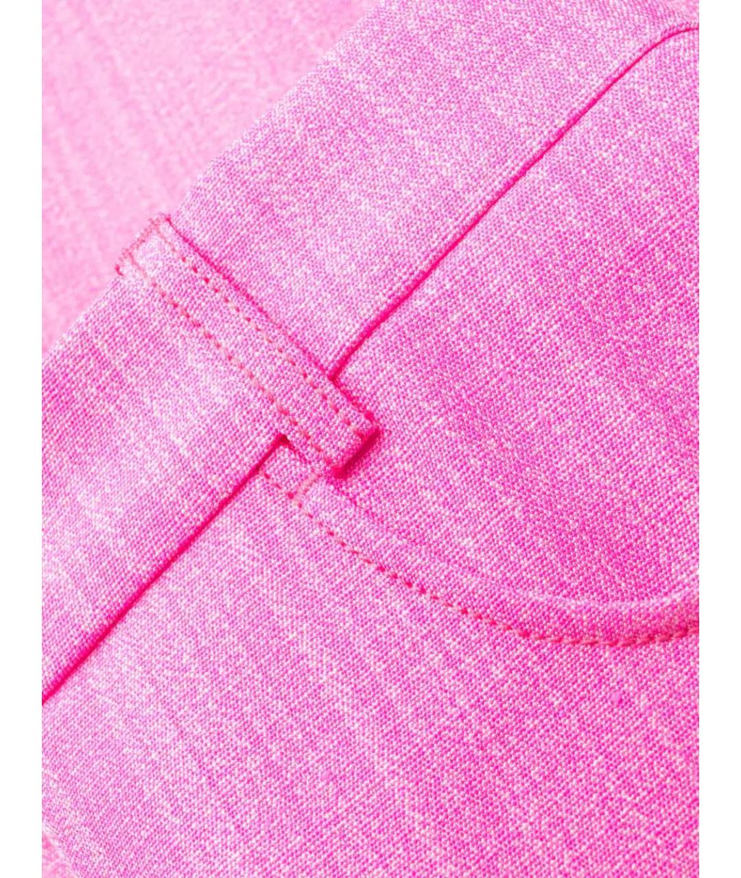 JACQUEMUS Розовые вискозные прямые брюки, фото 3