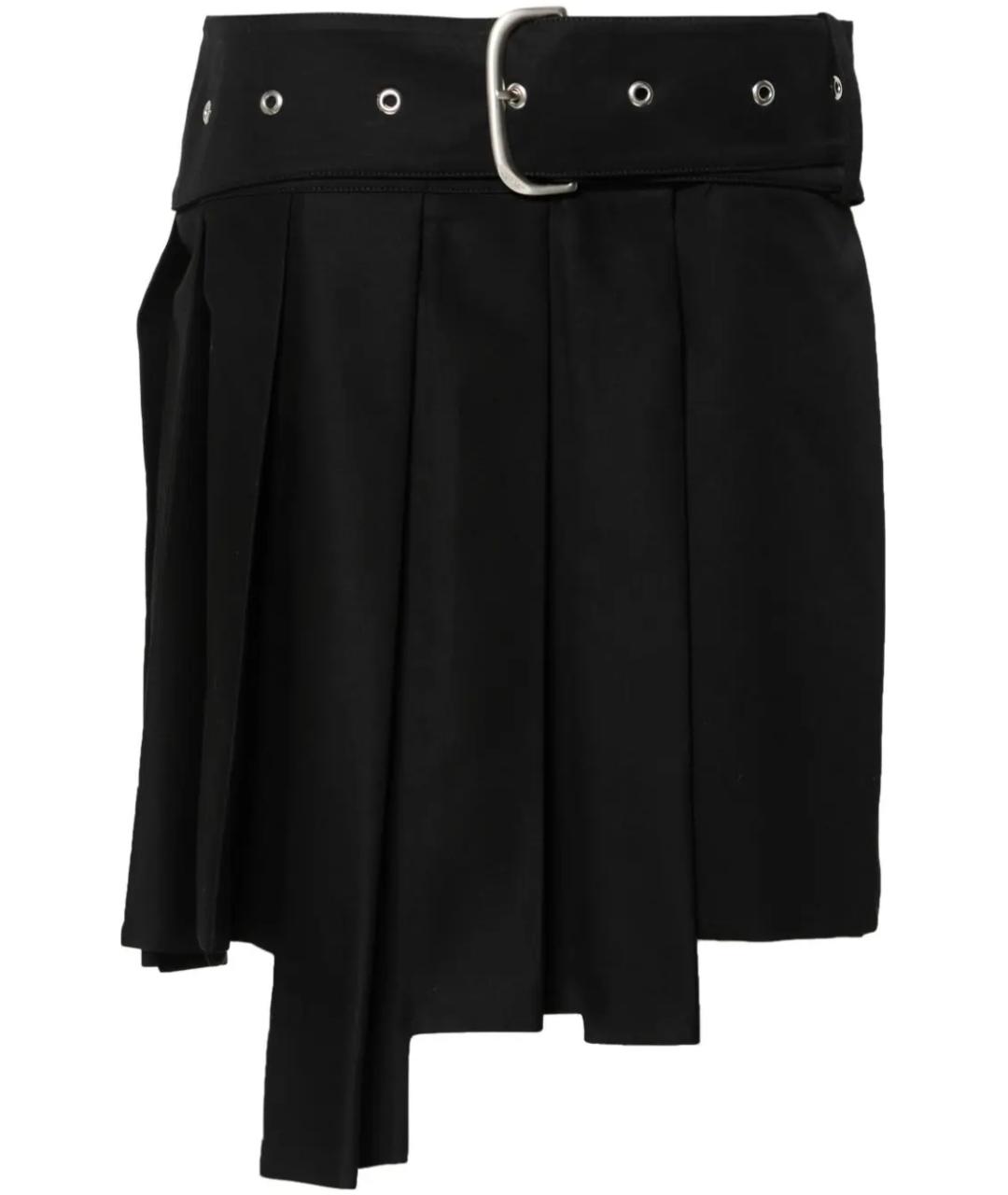 OFF-WHITE Черная хлопковая юбка мини, фото 1