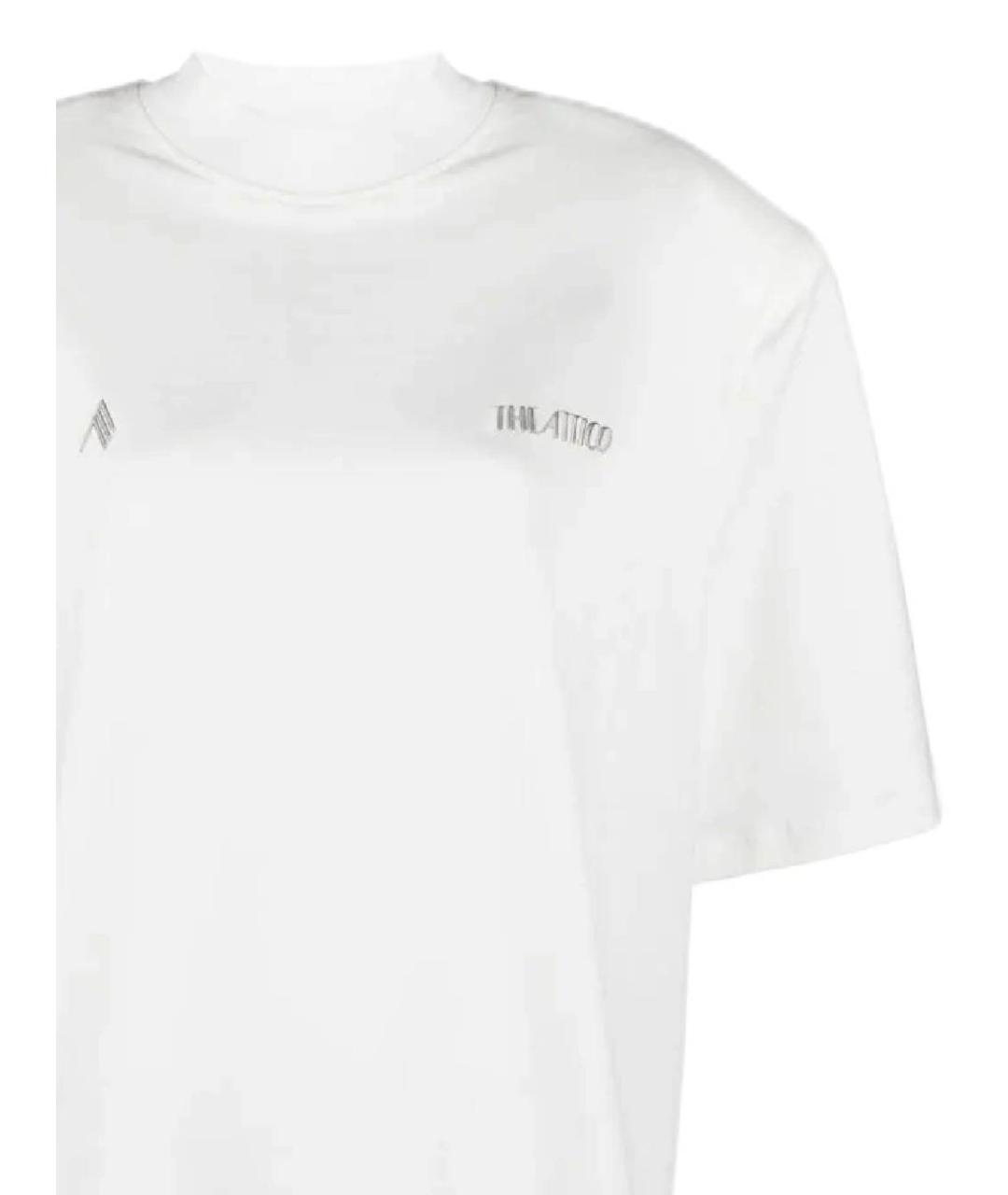 THE ATTICO Белая хлопковая футболка, фото 2