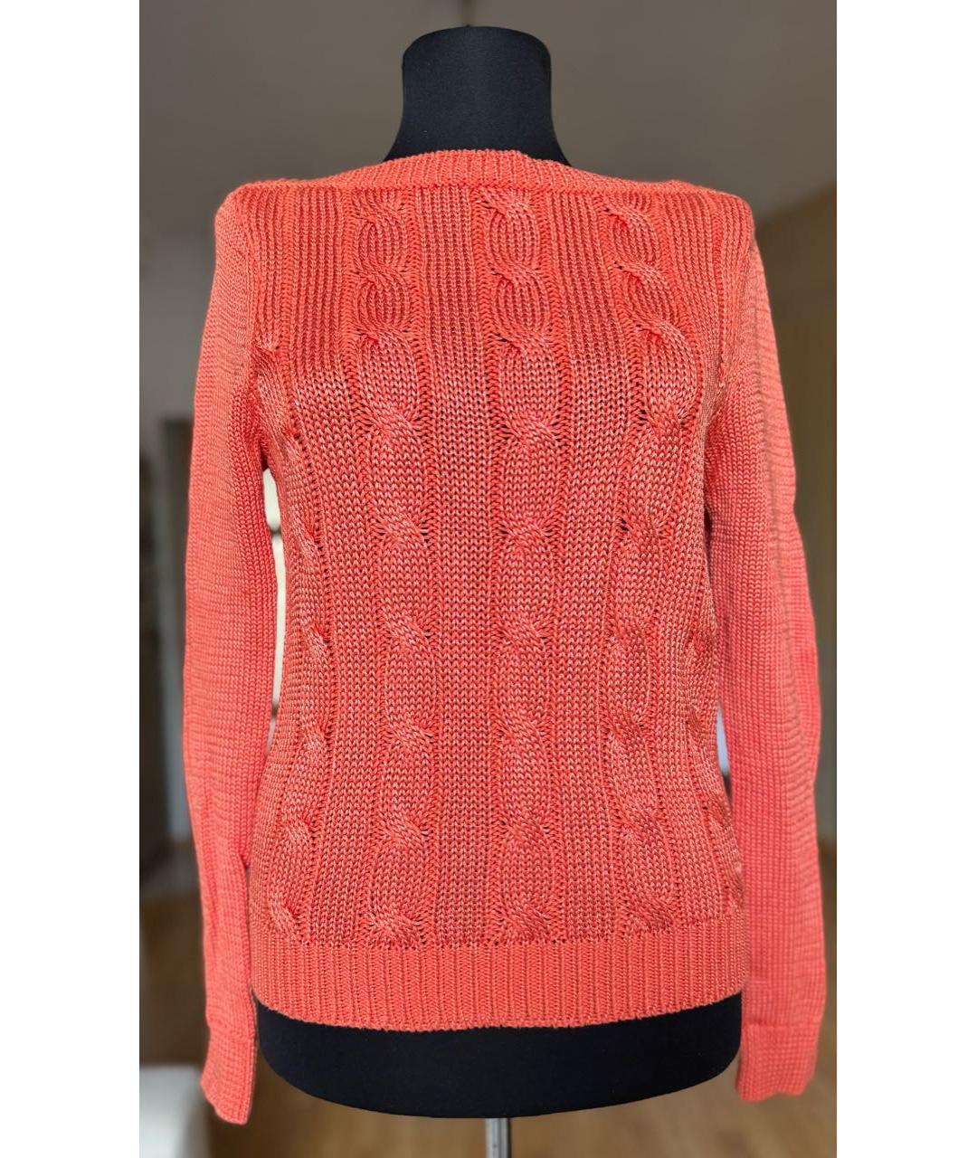 RALPH LAUREN Оранжевый хлопковый джемпер / свитер, фото 7