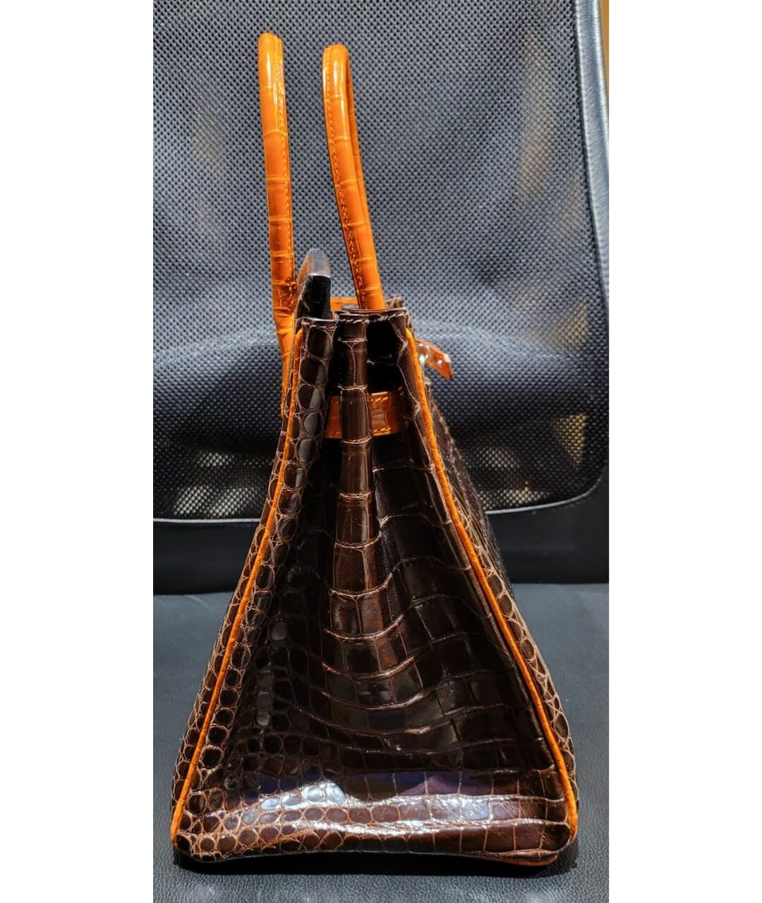 HERMES PRE-OWNED Коричневая сумка тоут из экзотической кожи, фото 4