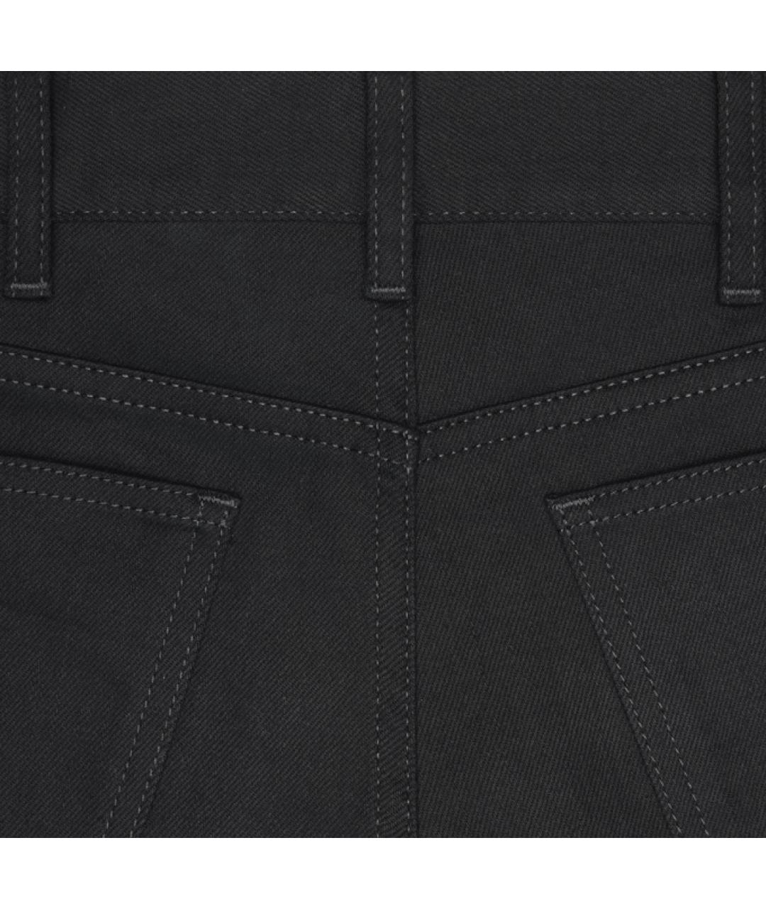 CELINE Черные хлопко-эластановые джинсы слим, фото 3
