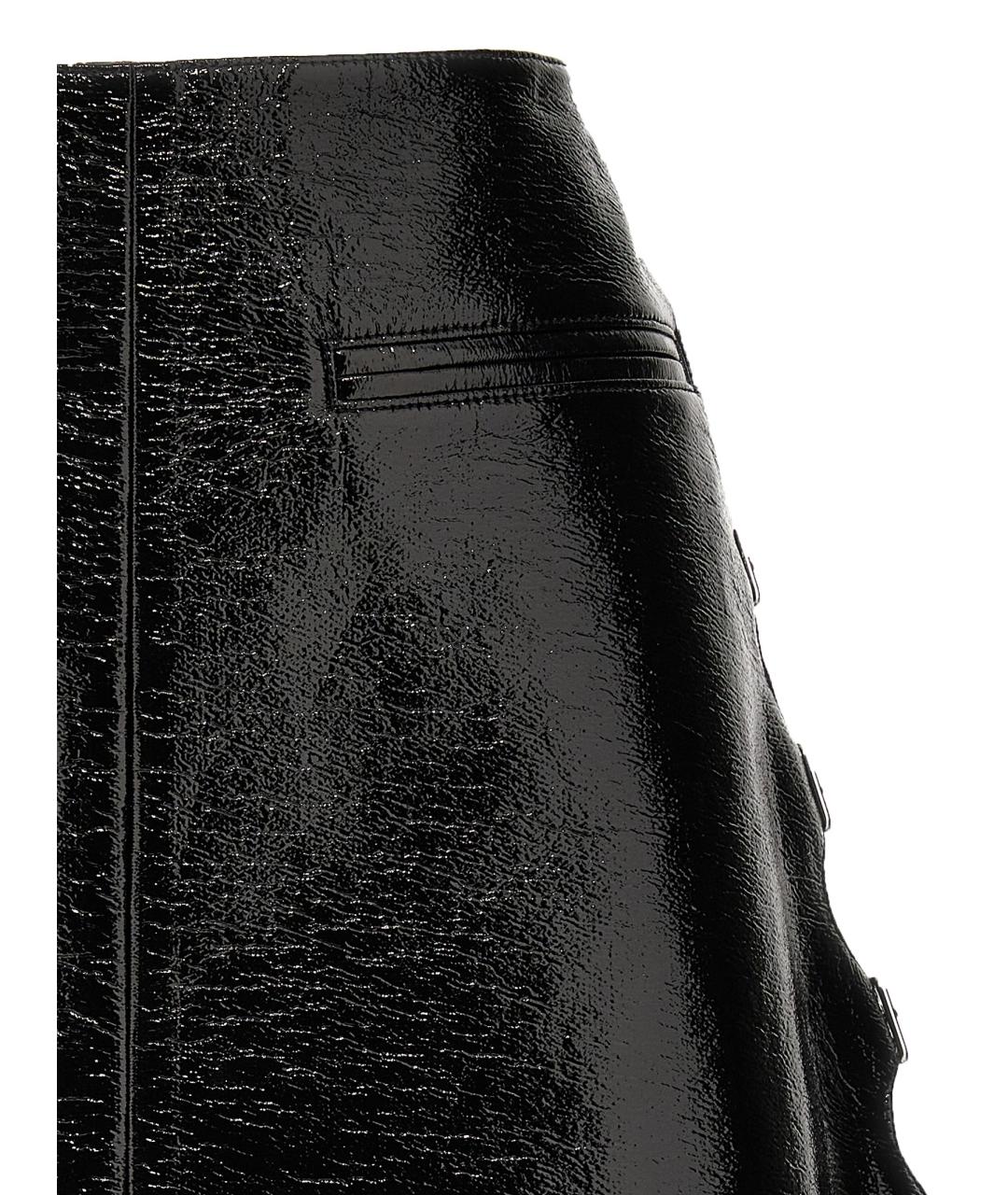 COURREGES Черная хлопковая юбка мини, фото 4