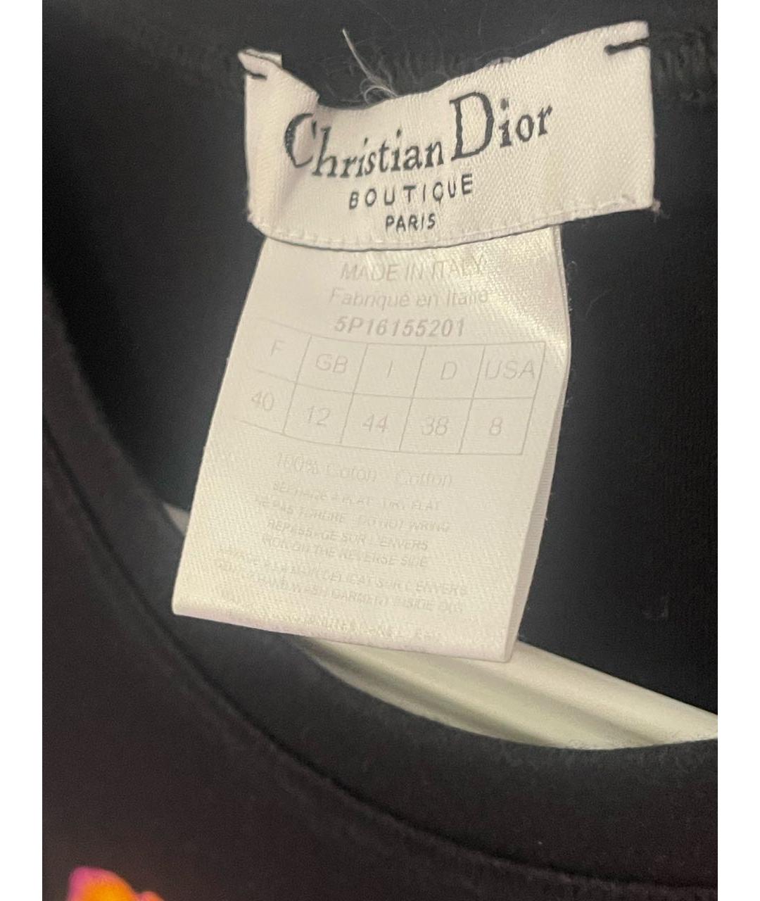 CHRISTIAN DIOR PRE-OWNED Черная хлопковая футболка, фото 6