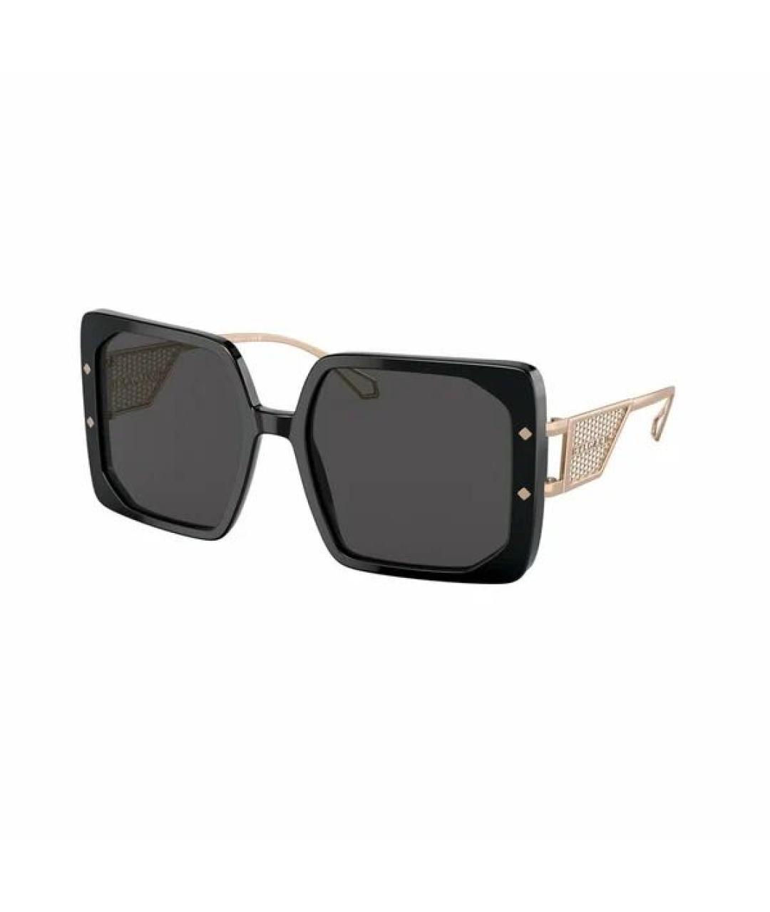 BVLGARI Черные пластиковые солнцезащитные очки, фото 2