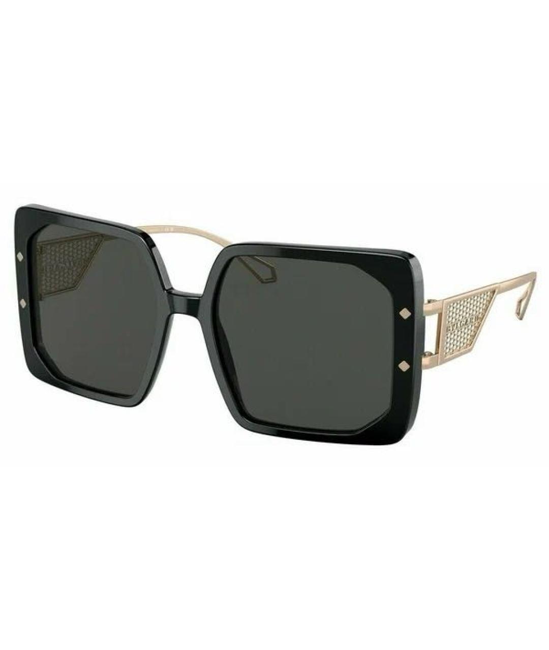 BVLGARI Черные пластиковые солнцезащитные очки, фото 3