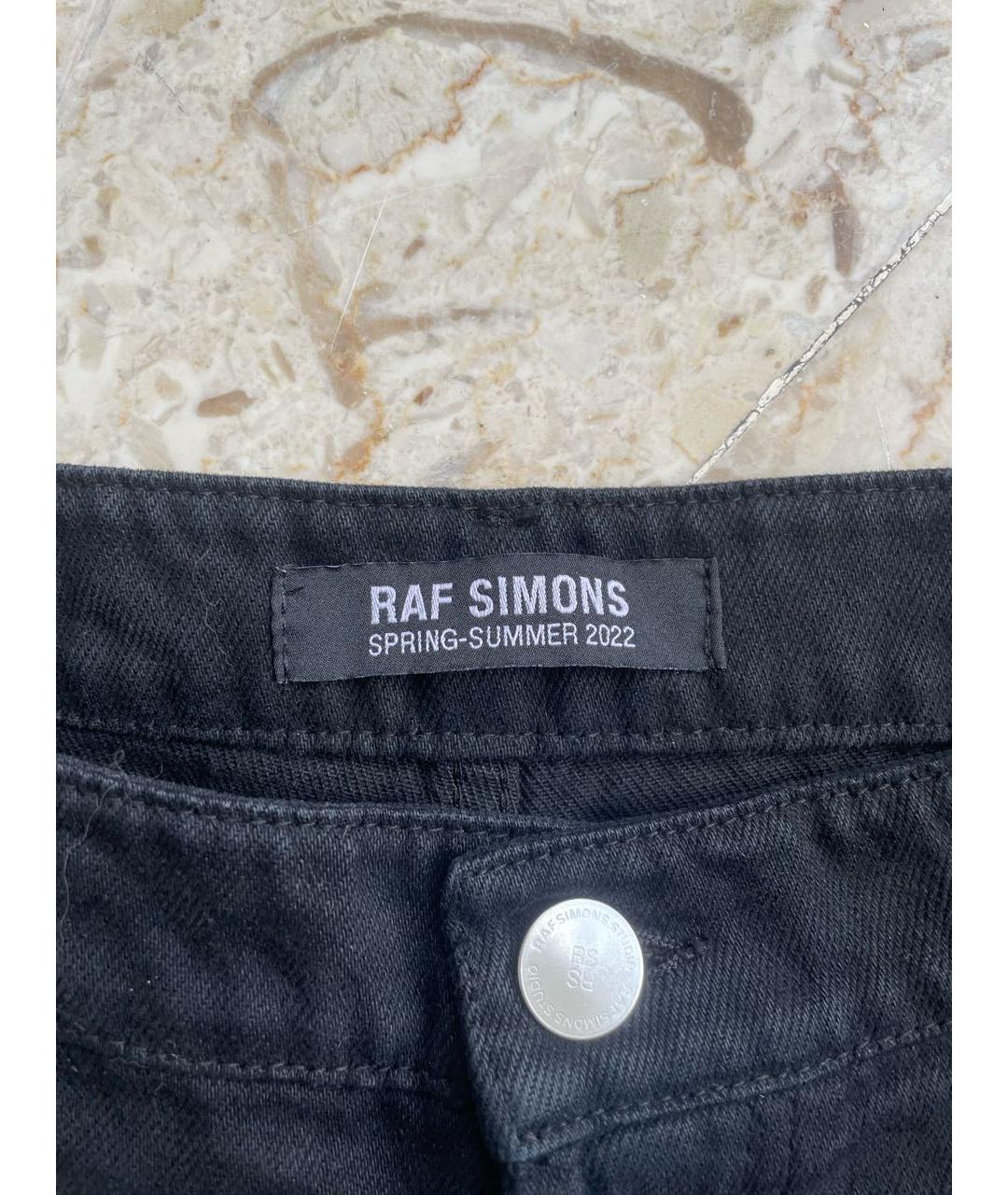 RAF SIMONS Черные хлопковые прямые джинсы, фото 6