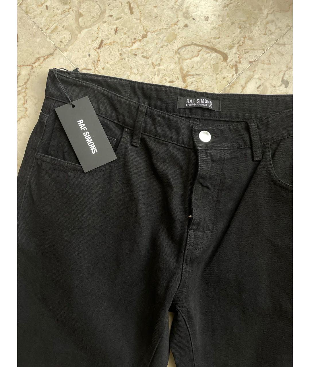RAF SIMONS Черные хлопковые прямые джинсы, фото 3